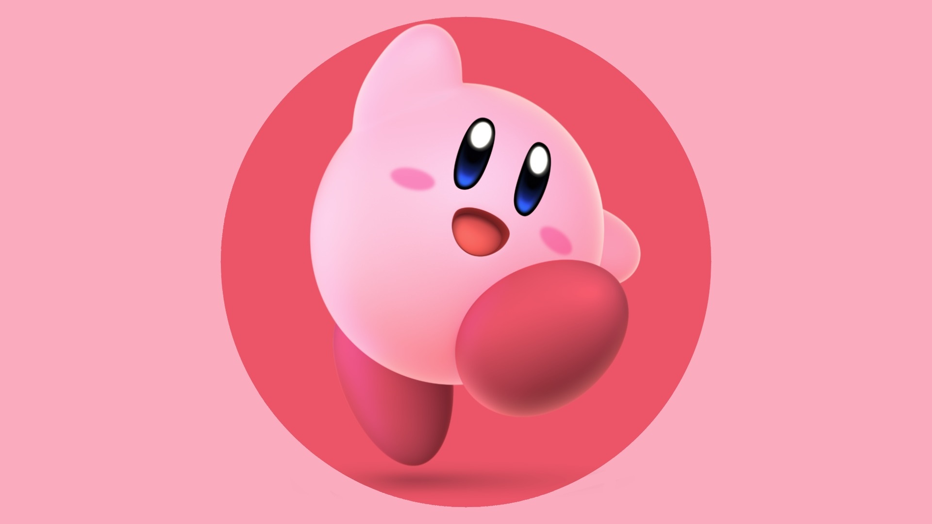 General 1920x1080 Super Smash Bros. Ultimate pink Nintendo Kirby simple background video games video game characters
