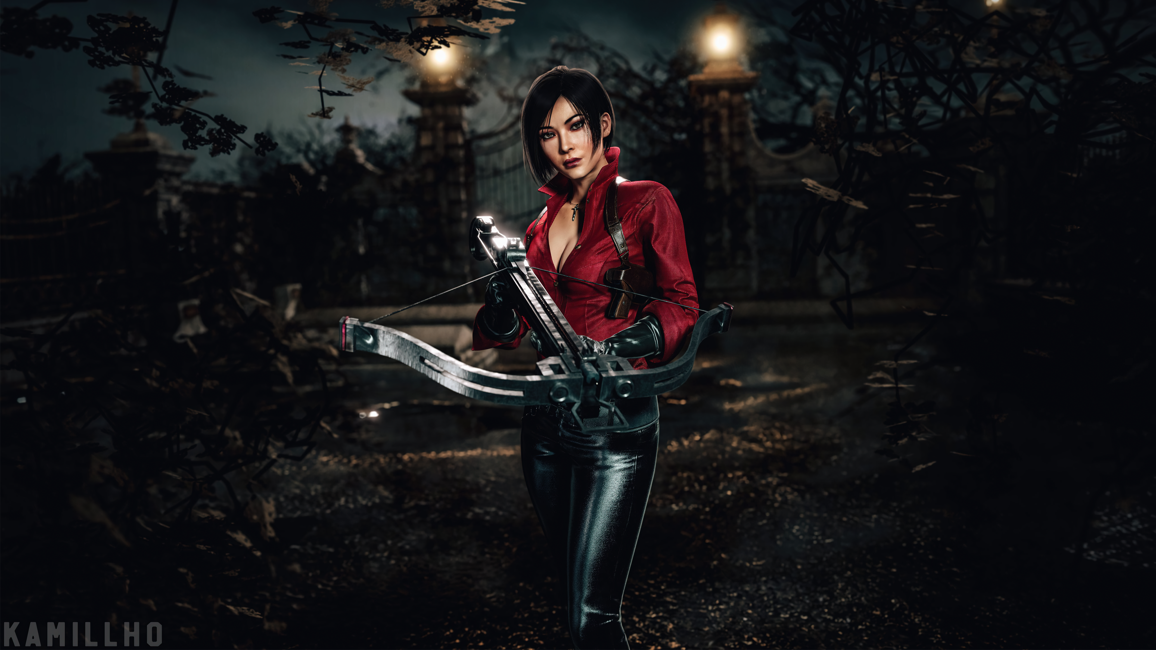 General 3840x2160 Resident Evil Ada Wong video game characters women digital art watermarked