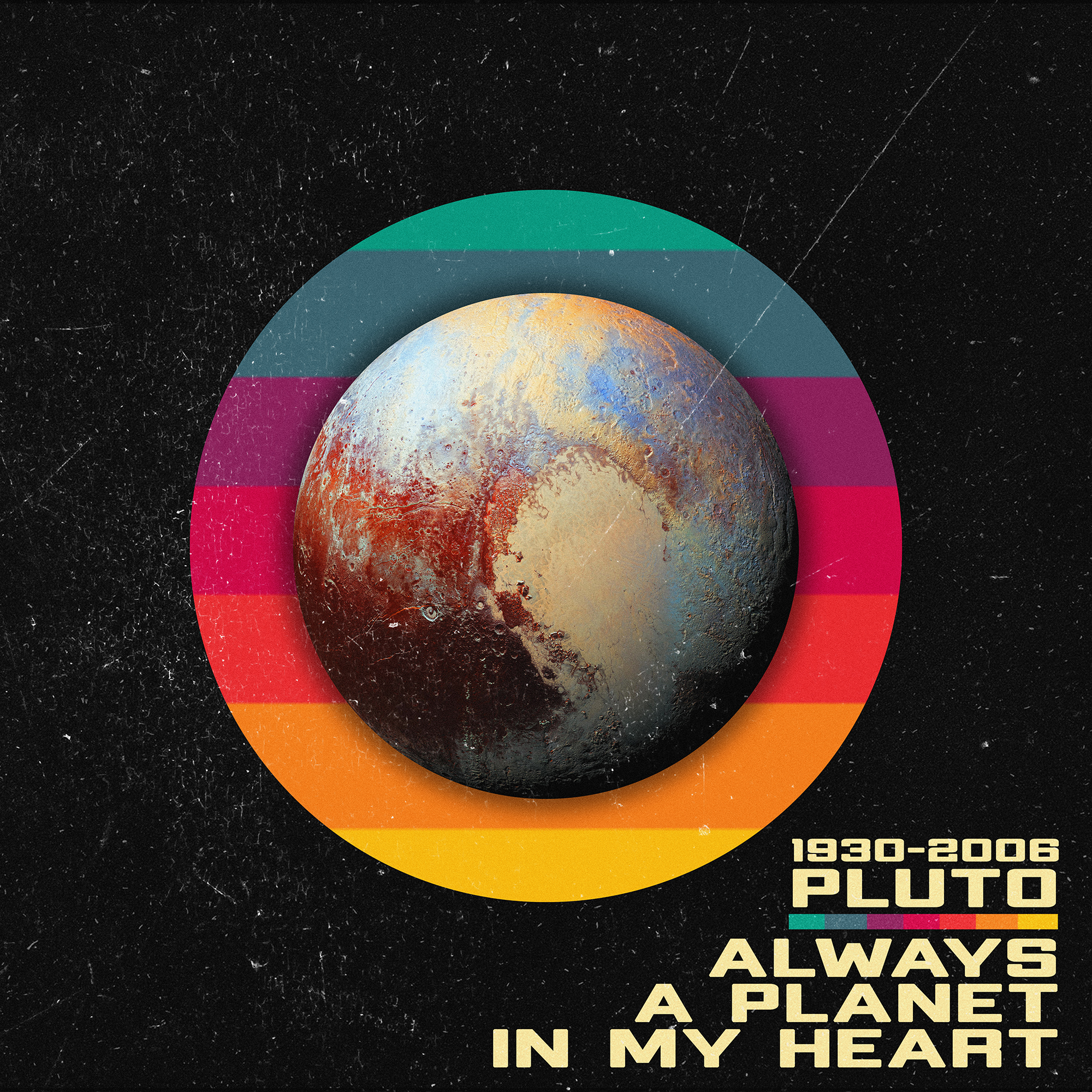 General 2000x2000 Pluto Planet Capture photography rainbow glare digital art minimalism simple background stars