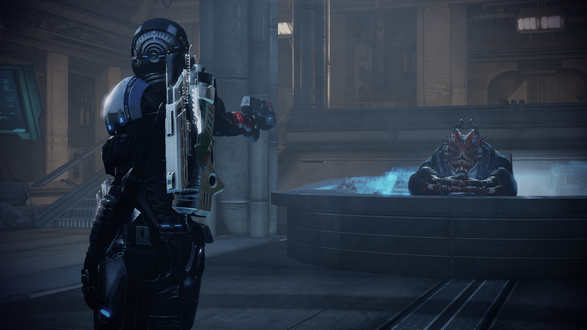 General 1920x1080 Mass Effect: Legendary Edition Commander Shepard CGI video games women screen shot armor gun video game characters