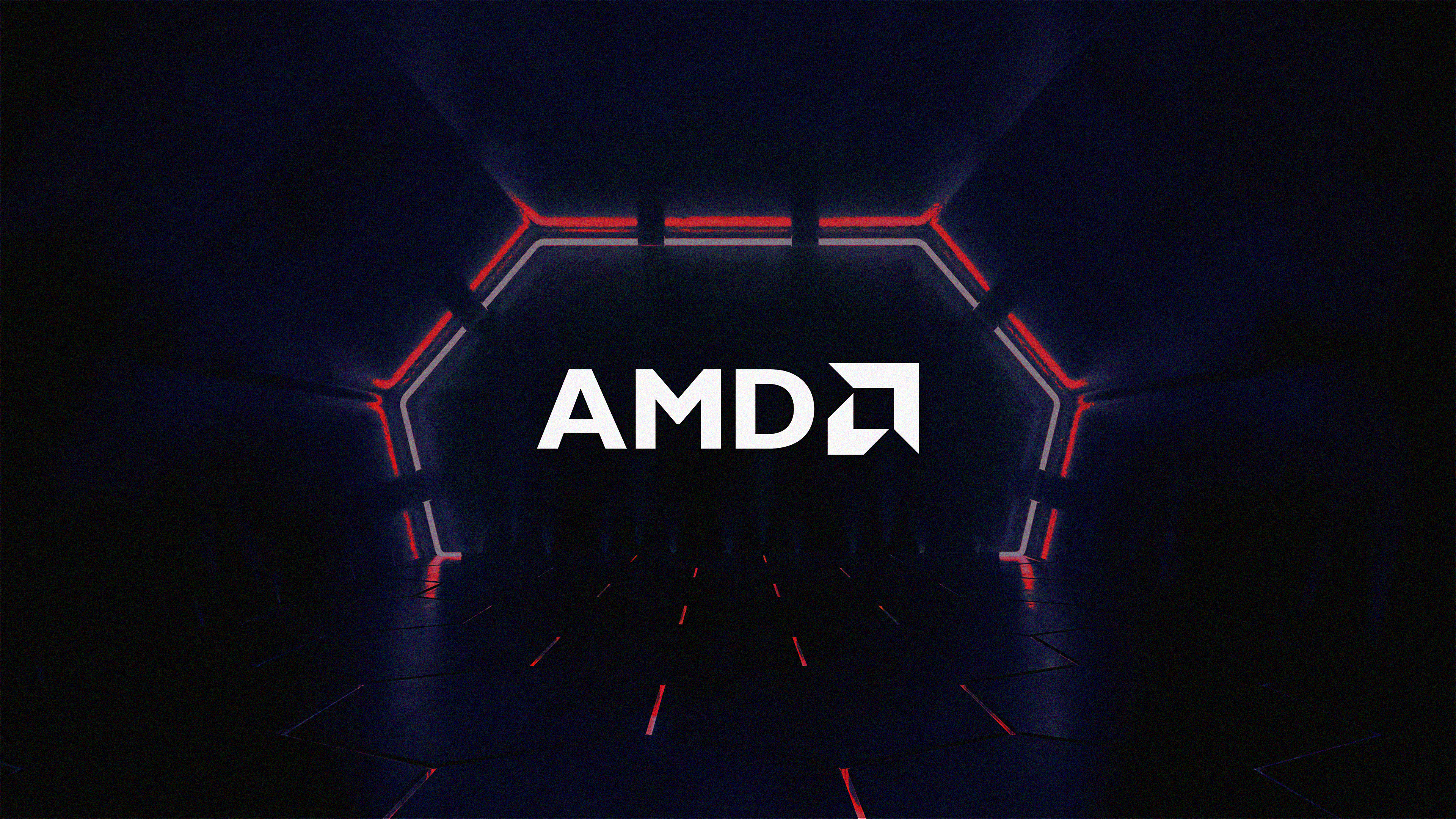 General 3840x2160 AMD RYZEN Radeon simple background dark minimalism logo brand