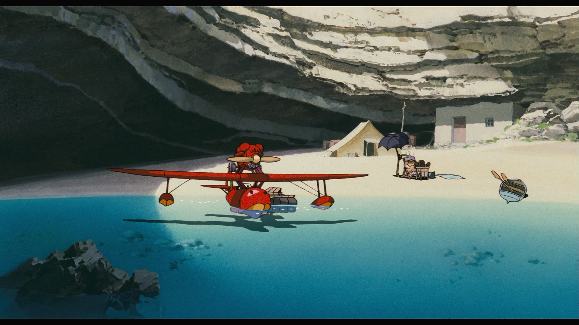 Anime 1920x1080 Porco Rosso Studio Ghibli screen shot anime Anime screenshot water airplane