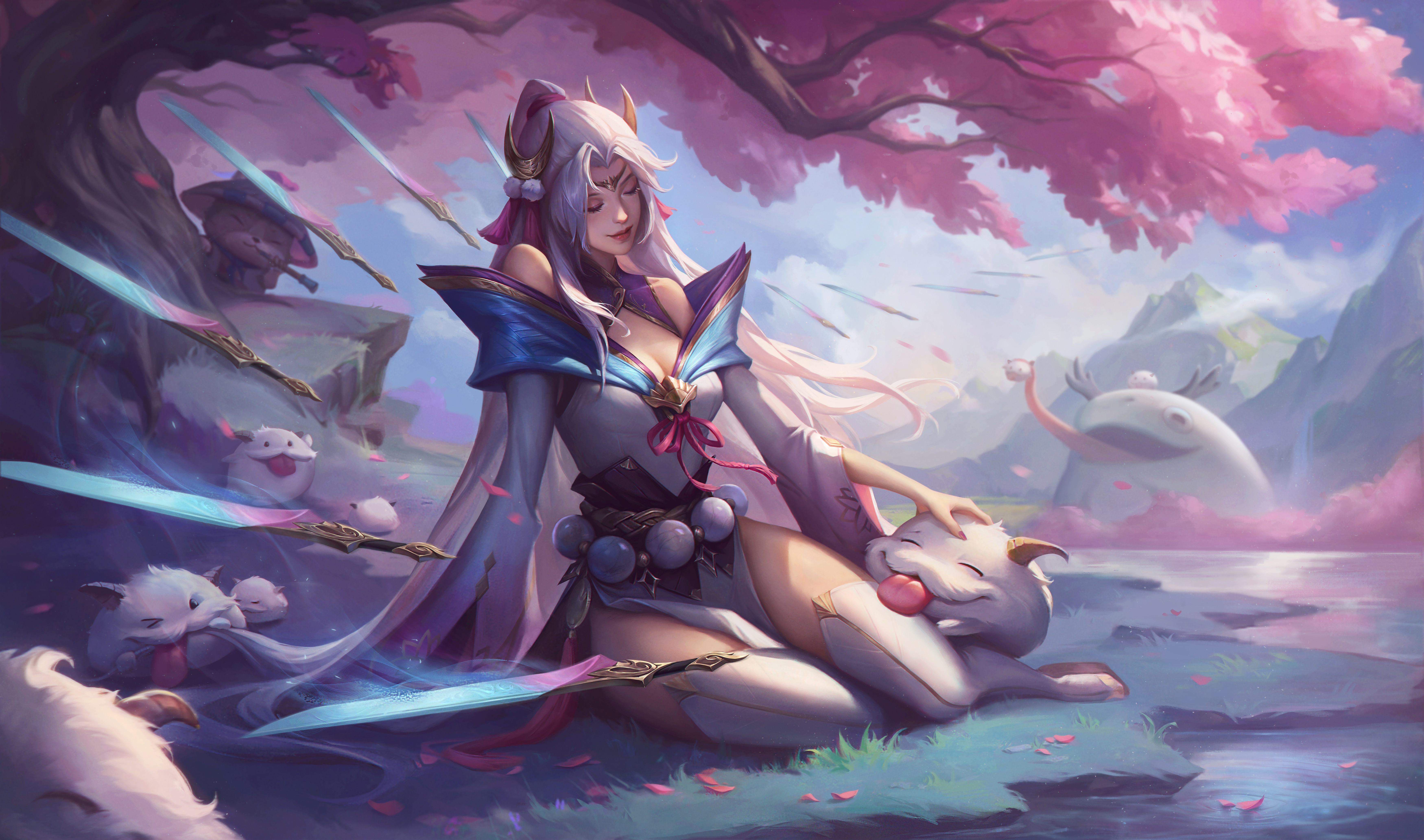 Anime 7000x4130 League of Legends Spirit Blossom (League of Legends) Pink-Pink-Punk Anima Tactics anime video game girls anime girls video game characters PC gaming women with swords girls with guns long hair stockings fantasy art fantasy girl Irelia (League of Legends)