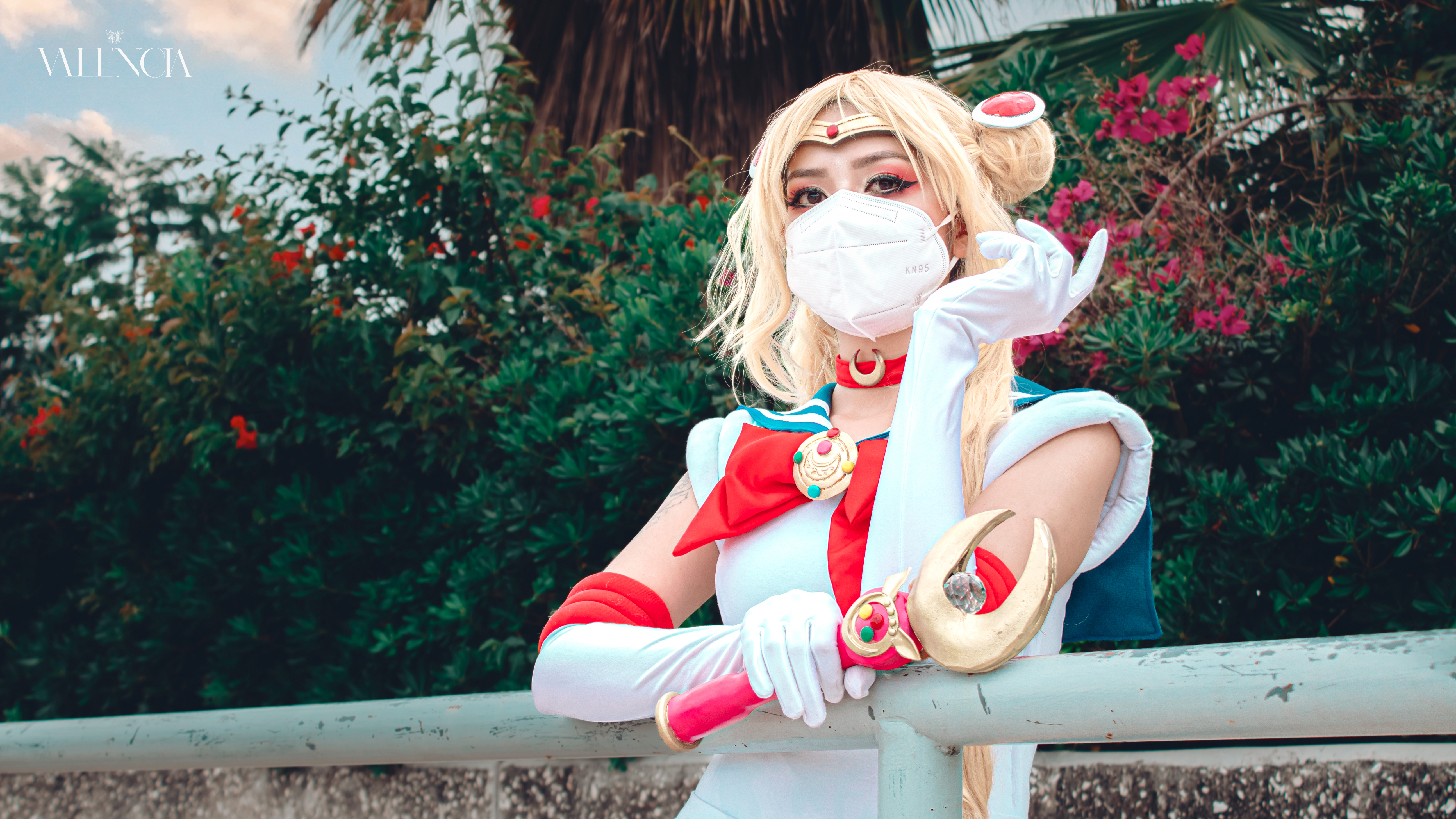 People 5184x2916 Sailor Moon Sailor Moon (Character) cosplay women mask blonde