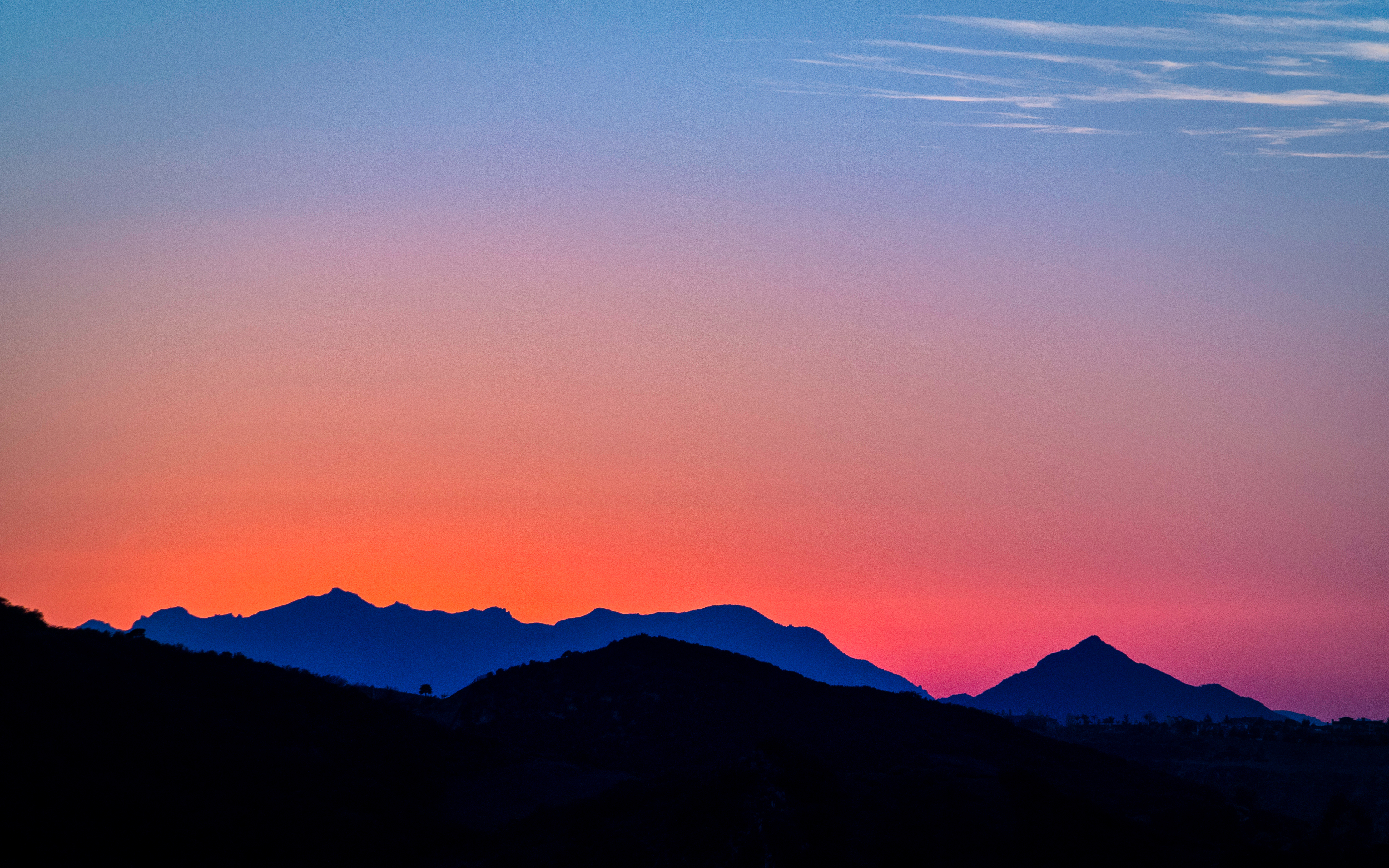 General 5120x3200 mountains landscape red sunset sky sunset glow skyscape sunlight silhouette low light