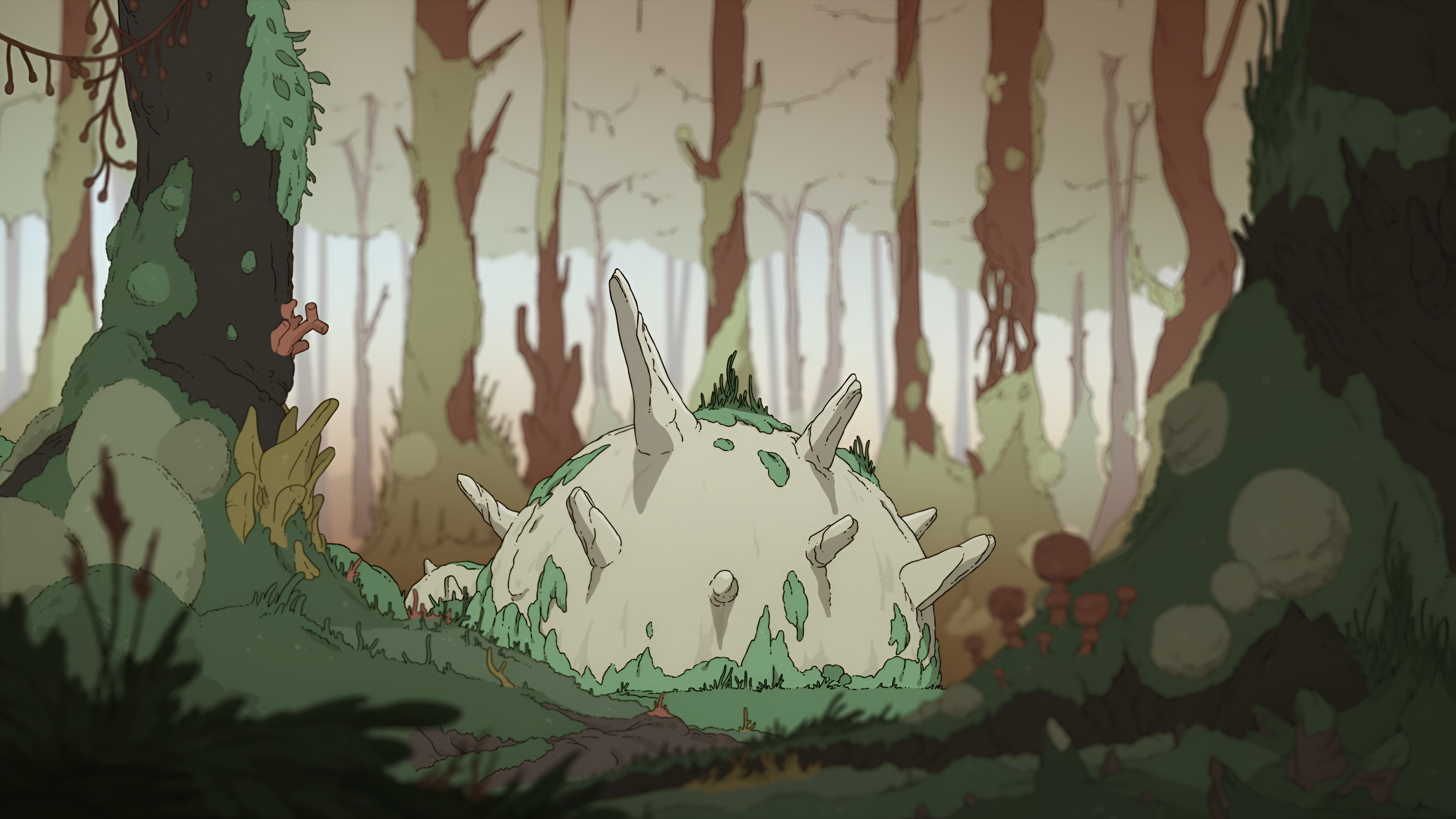 General 3840x2160 Scavengers Reign animation digital art trees nature moss