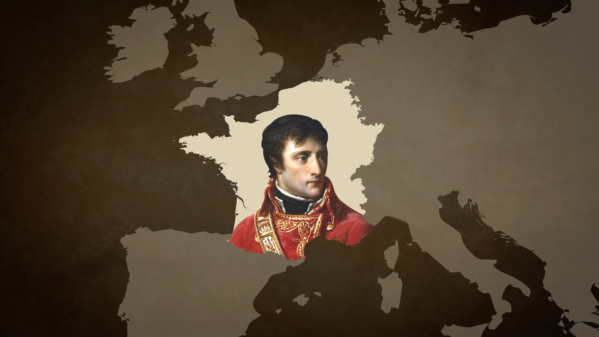 General 1916x1080 Napoleon Bonaparte map French digital art closed mouth short hair uniform face men dark hair