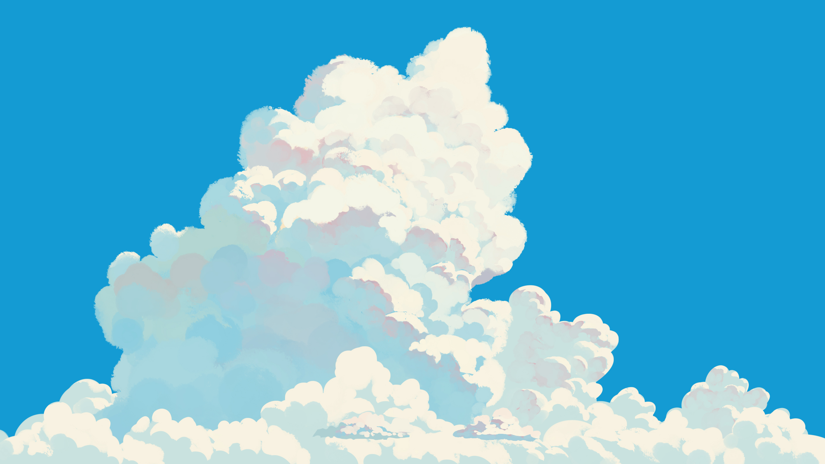 General 2816x1584 digital art artwork illustration minimalism clouds nature sky