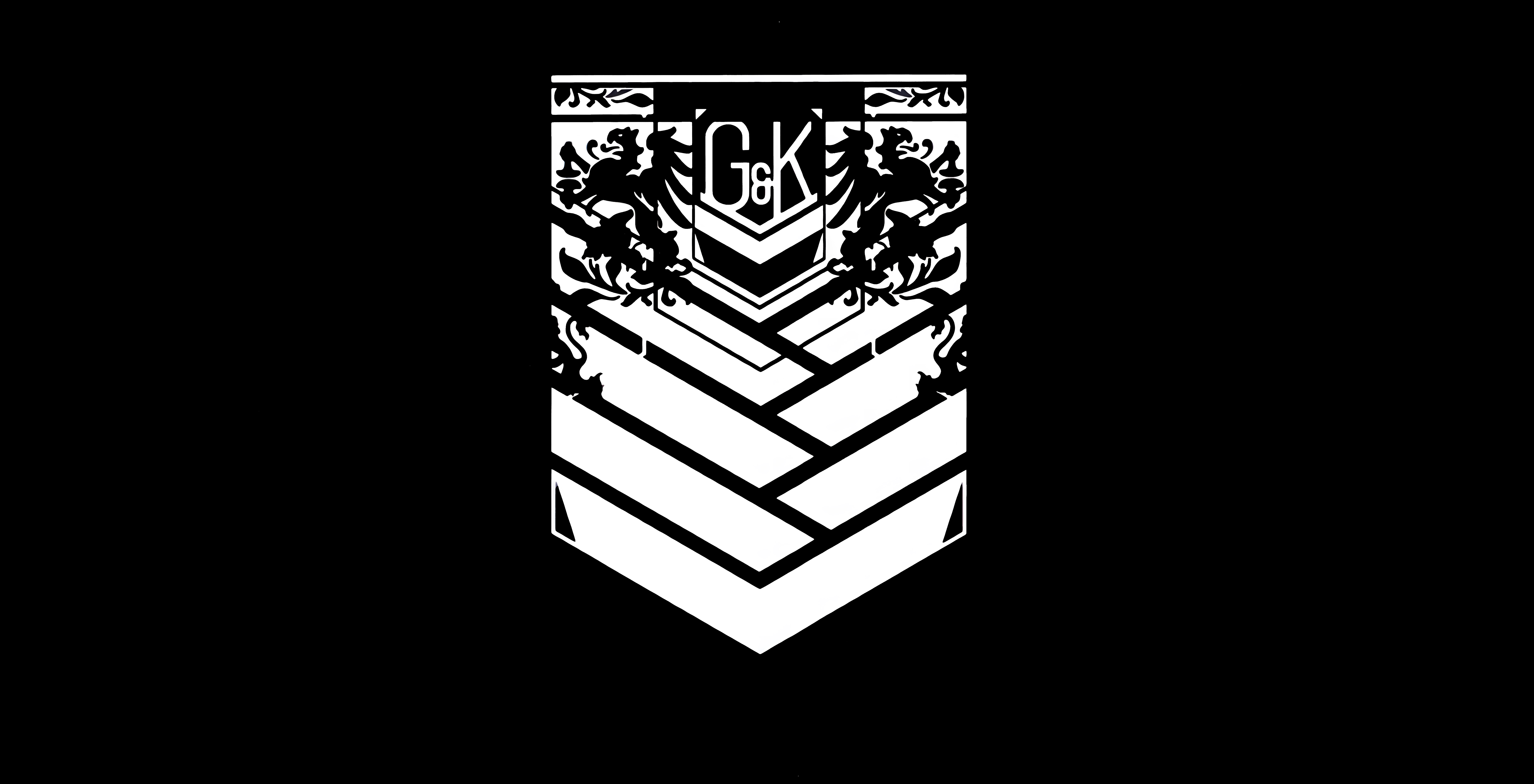 General 8640x4416 Girls Frontline symbols logo simple background black background griffins minimalism