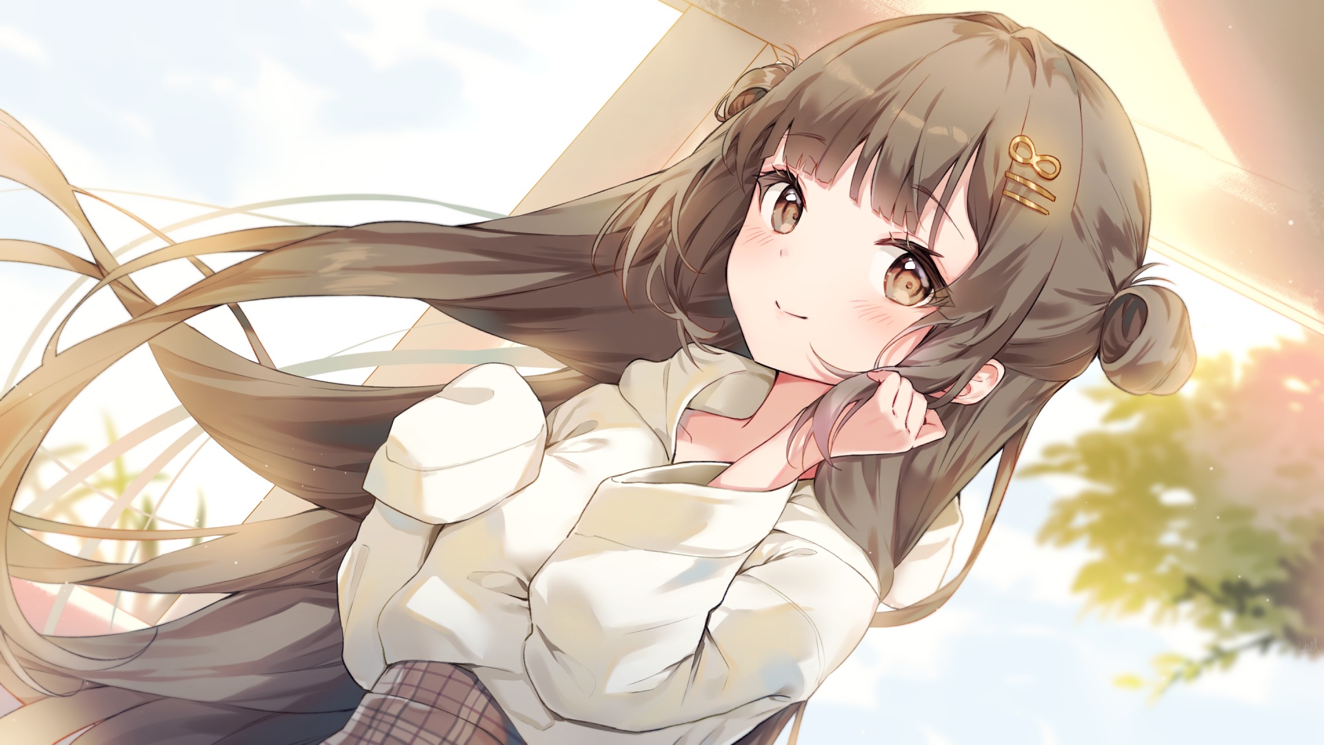 cute anime girl, brown hair, tight ... - OpenDream