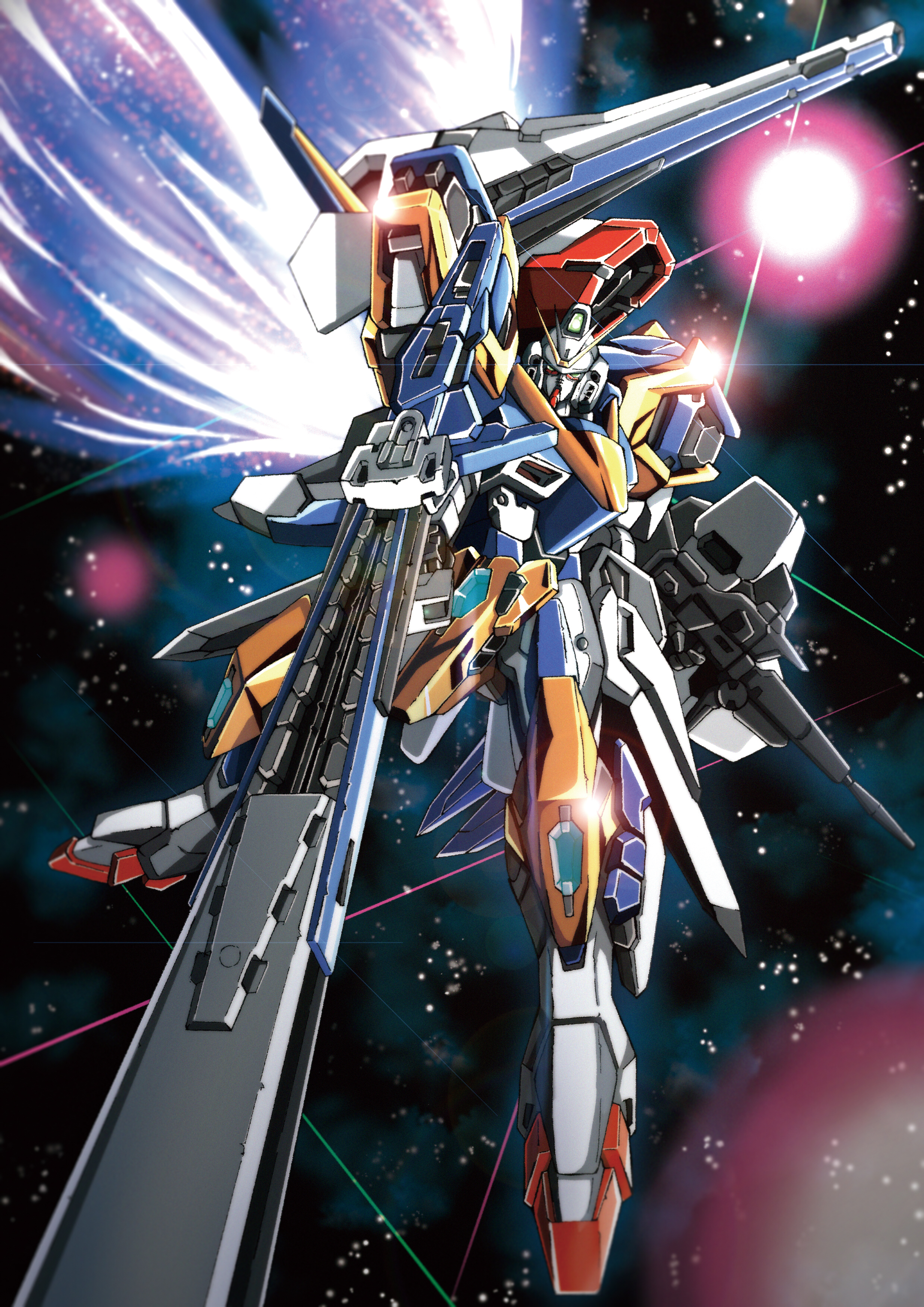 Anime 2480x3508 anime mechs Super Robot Taisen V2 Assault Buster Gundam Mobile Suit V Gundam Gundam artwork digital art fan art