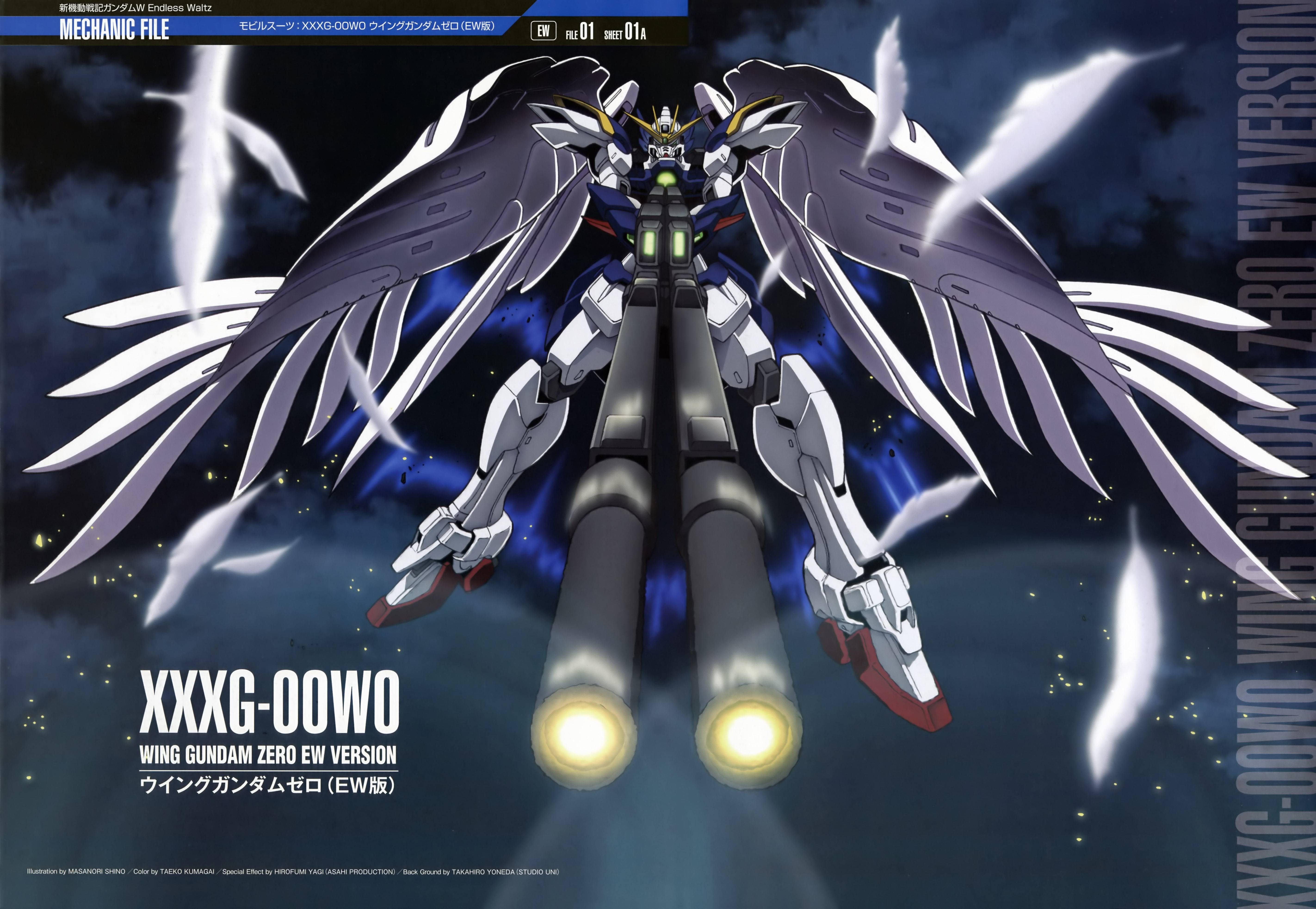 Anime 5690x3932 anime Gundam mechs Super Robot Taisen Mobile Suit Gundam Wing Wing Gundam Zero artwork digital art