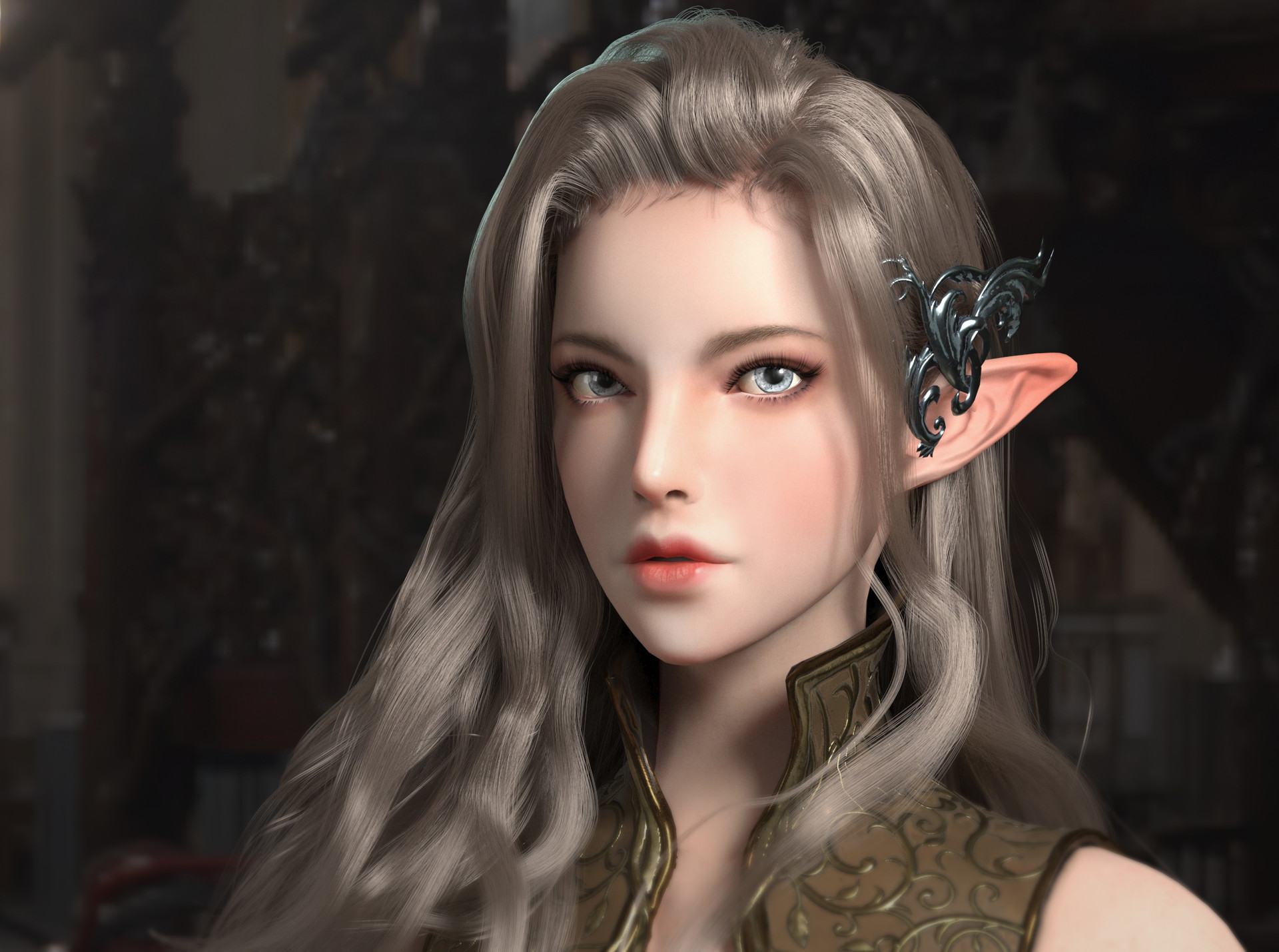 General 1920x1429 elves fantasy art fantasy girl CGI pointy ears digital art
