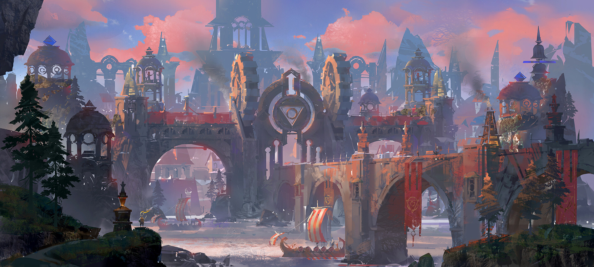 General 1900x854 fantasy art fantasy city clouds ship 3 LY Studio