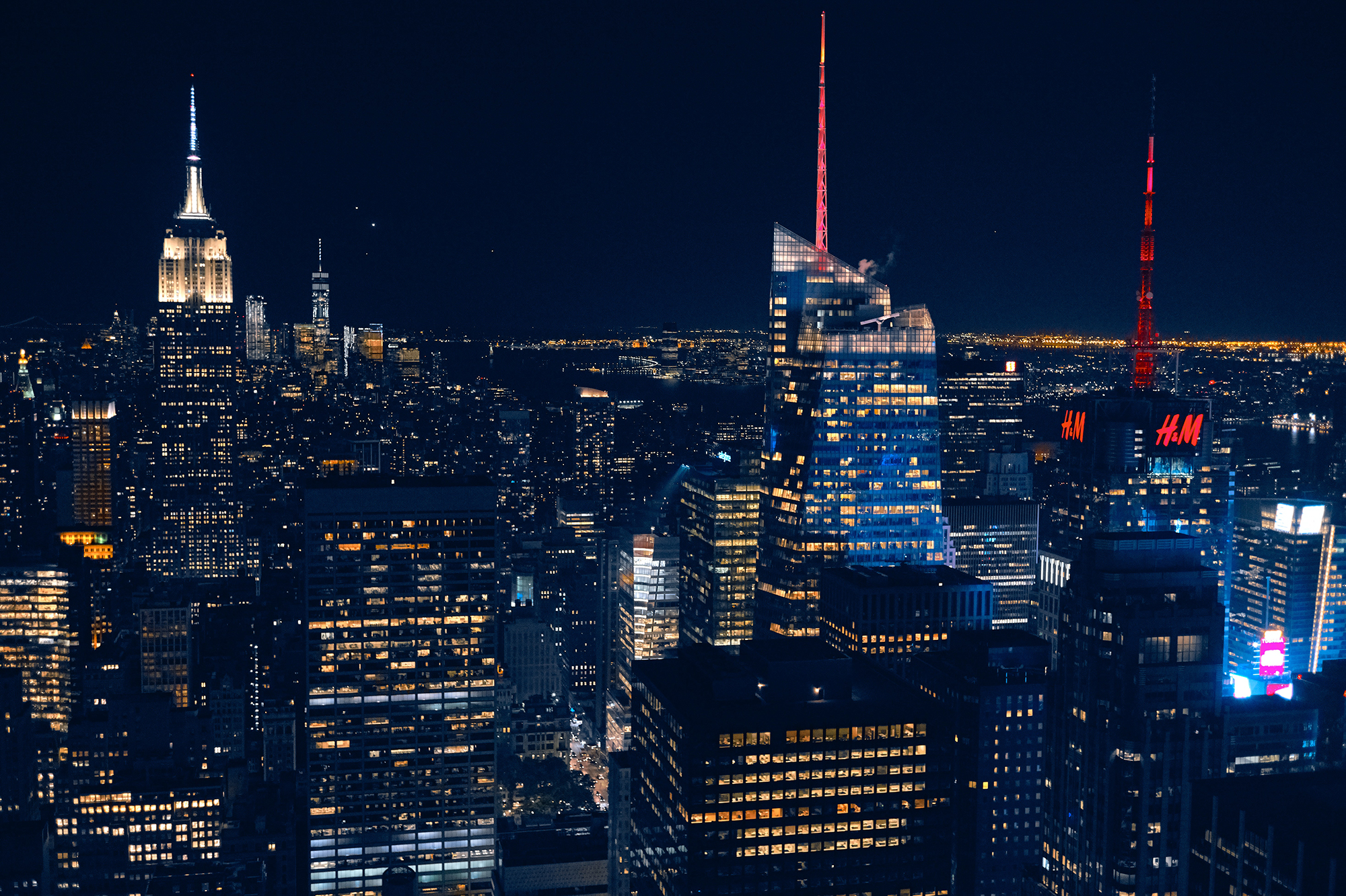 General 2000x1333 city lights lights night New York City skyline city Empire State Building Manhattan