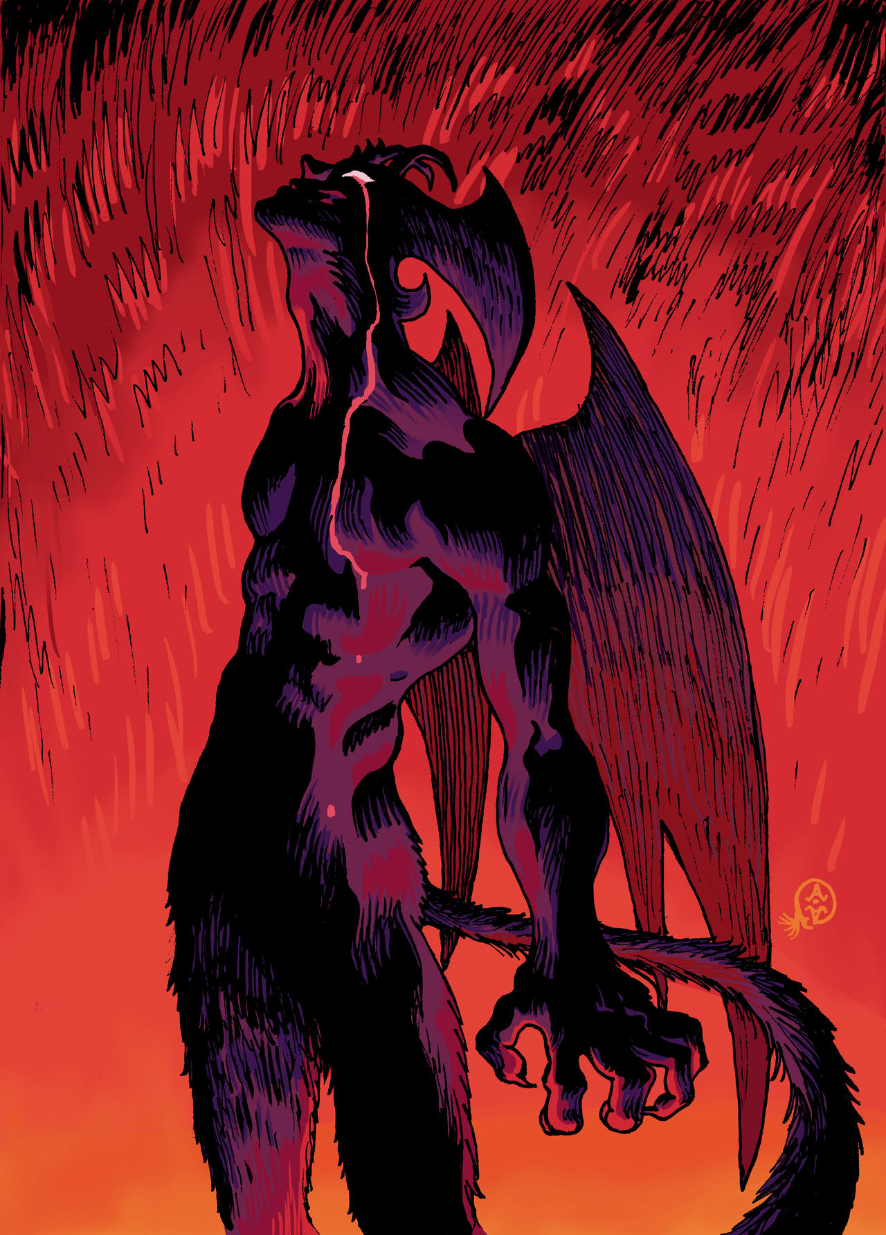 Anime 1280x1785 Devilman Crybaby devilman fantasy art artwork red