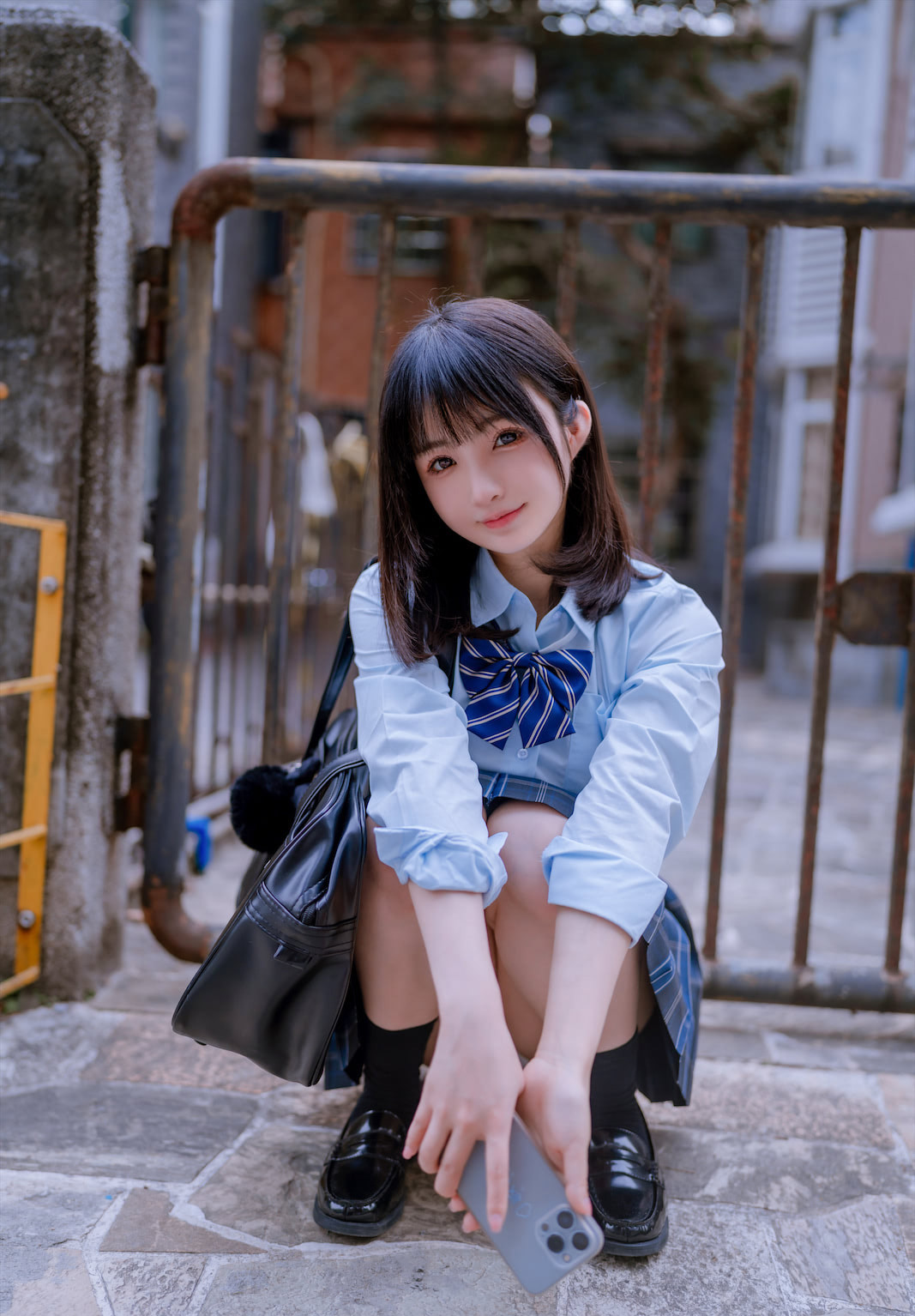 People 1067x1534 women Asian skirt Sakurai Niki school uniform
