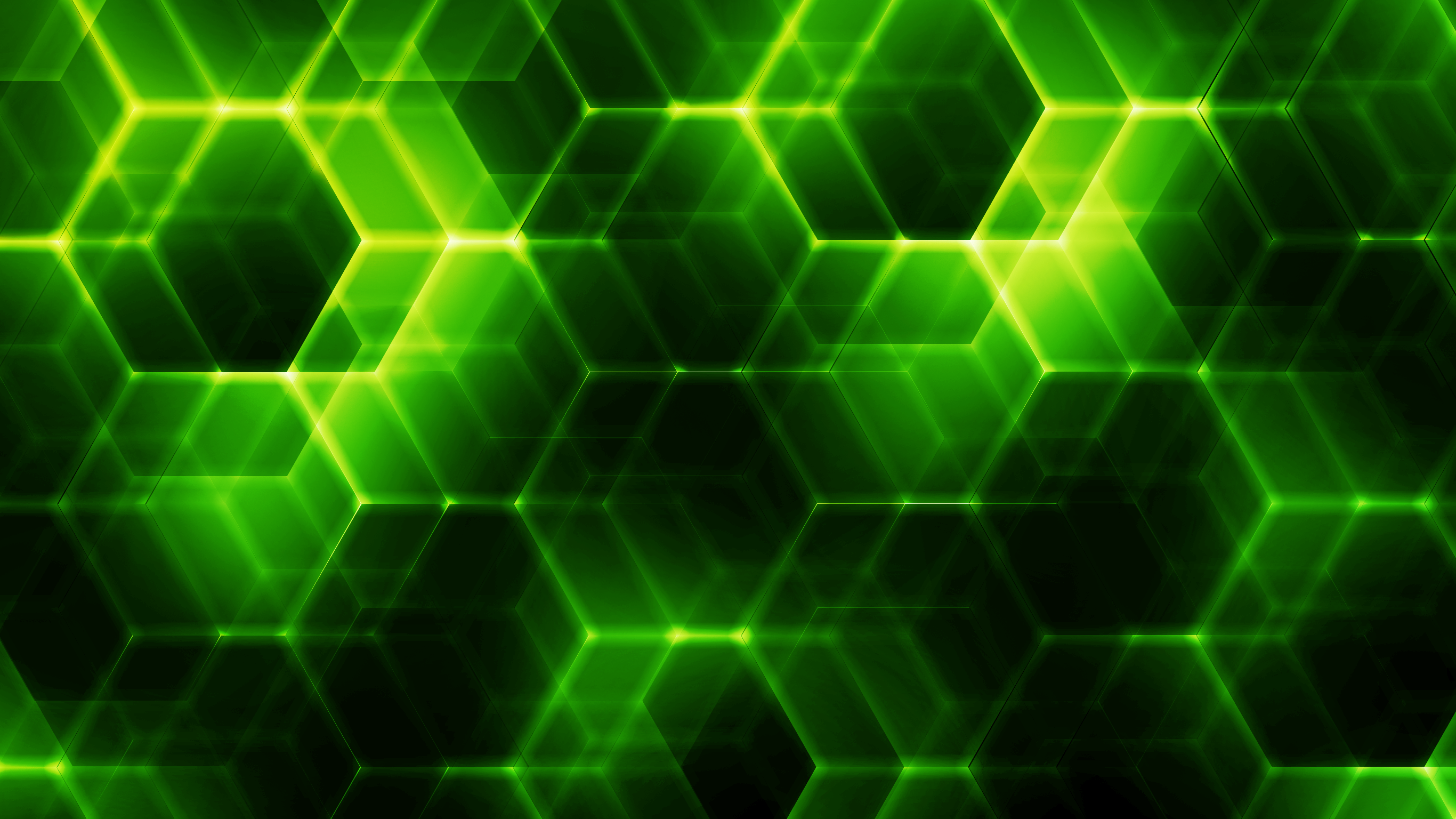 General 2732x1536 abstract hexagon FirstLightStudios green