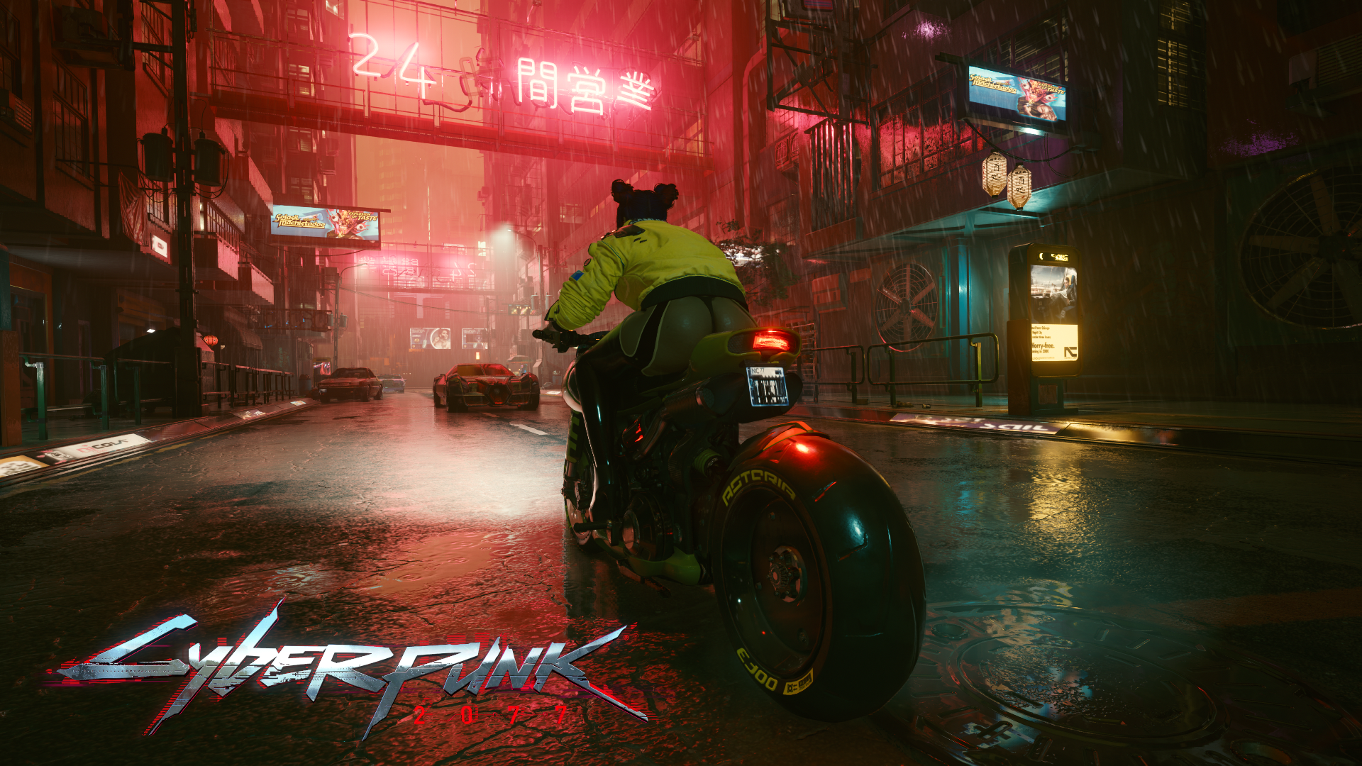 General 1920x1080 cyberpunk Cyberpunk 2077 CD Projekt RED ass motorcycle city rain video games