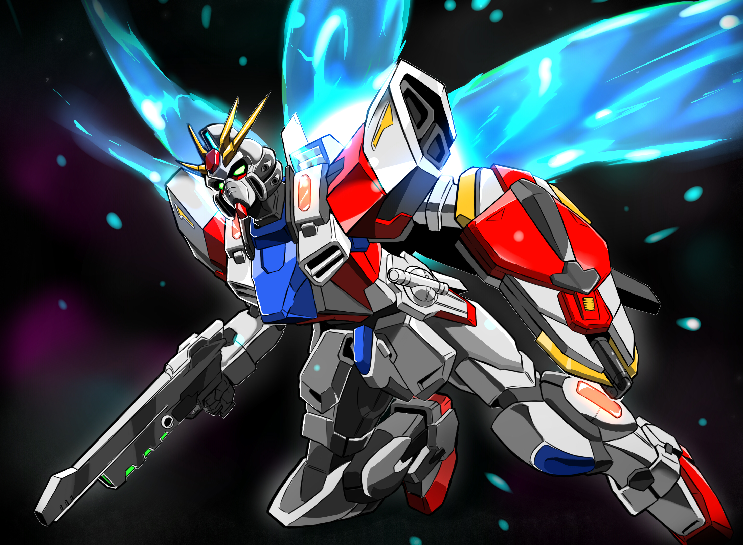 Anime 2939x2154 anime mechs Gundam Build Fighters Star Build Strike Gundam Super Robot Taisen Gundam artwork digital art fan art