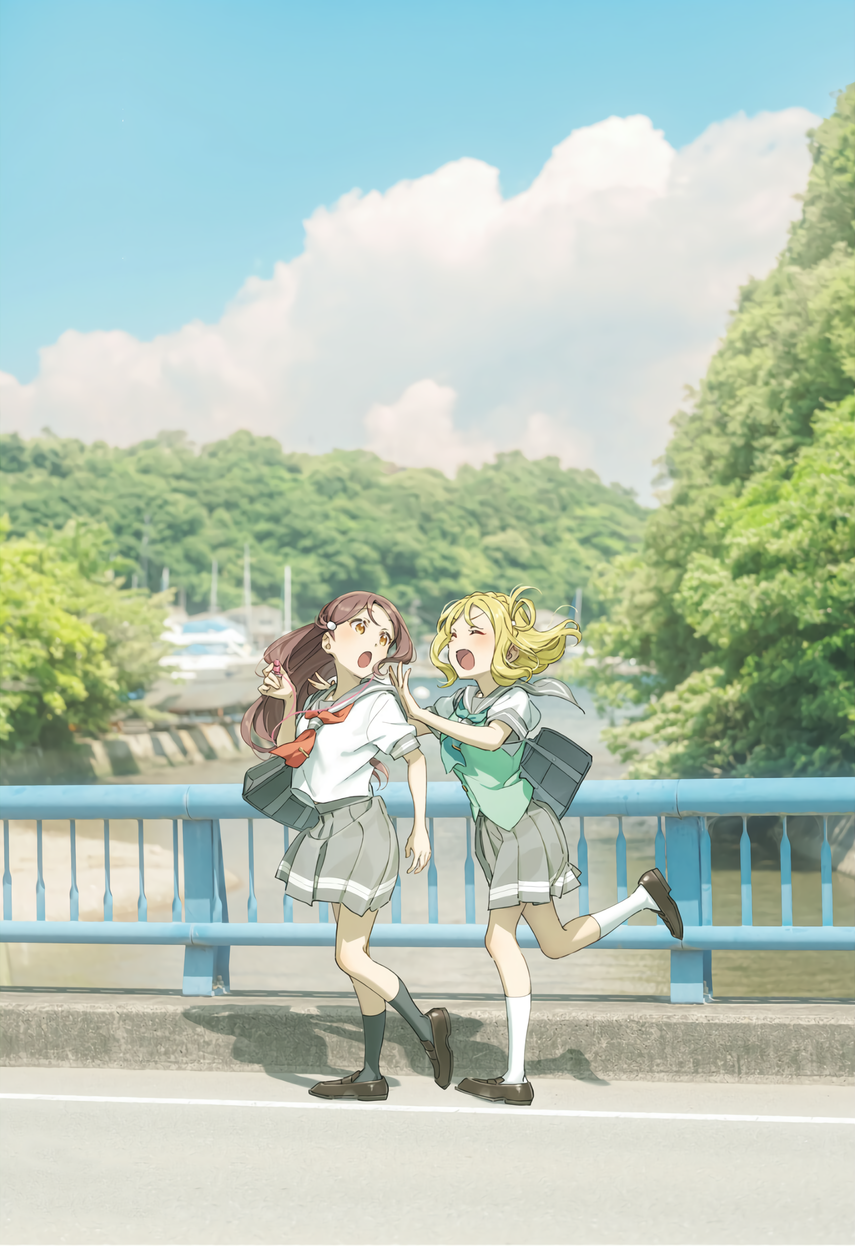 Anime 1693x2467 Love Live! Sunshine anime girls Sakurauchi Riko Ohara Mari