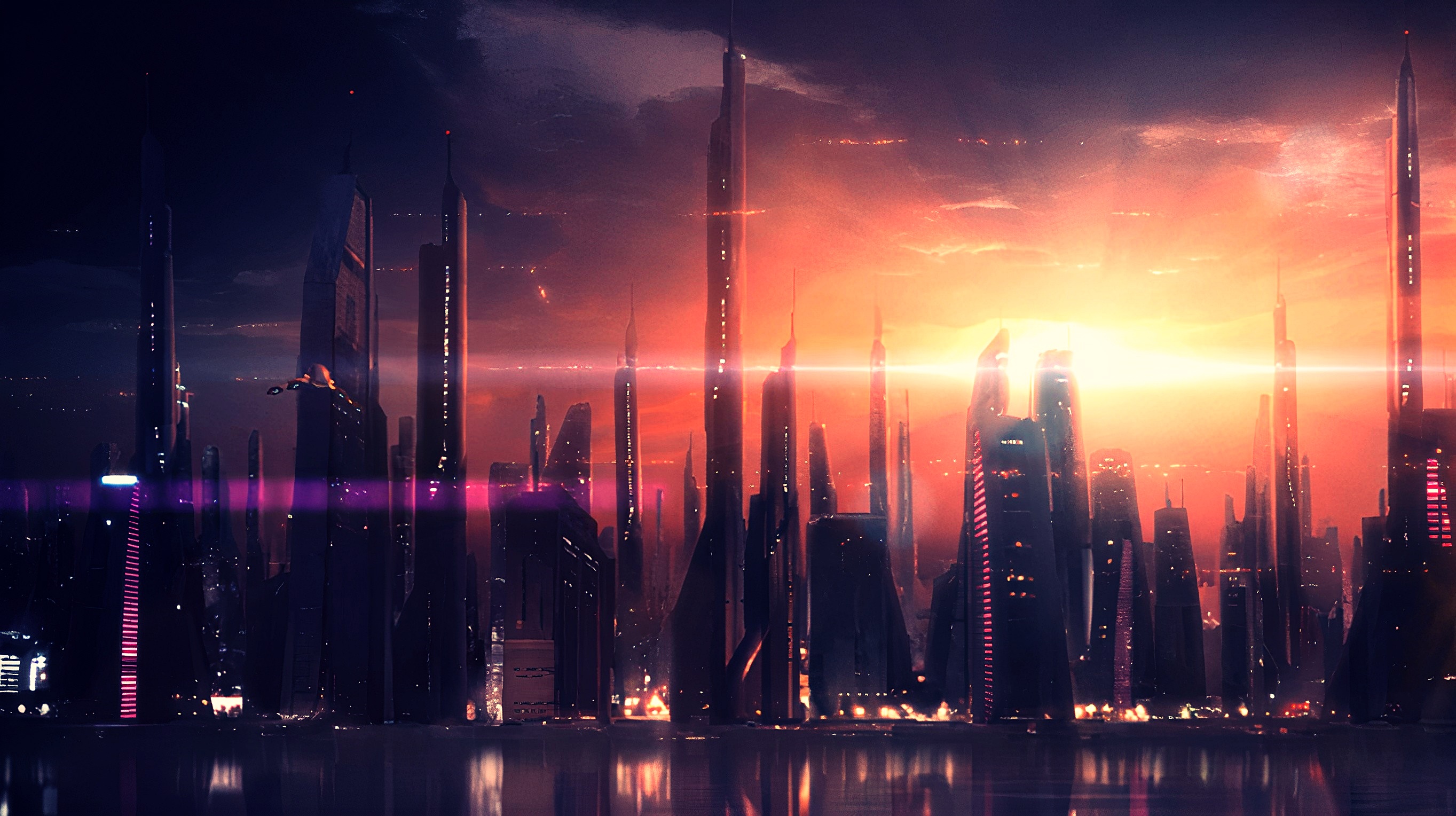 General 2727x1528 Mass Effect 2 video game art city science fiction Mass Effect
