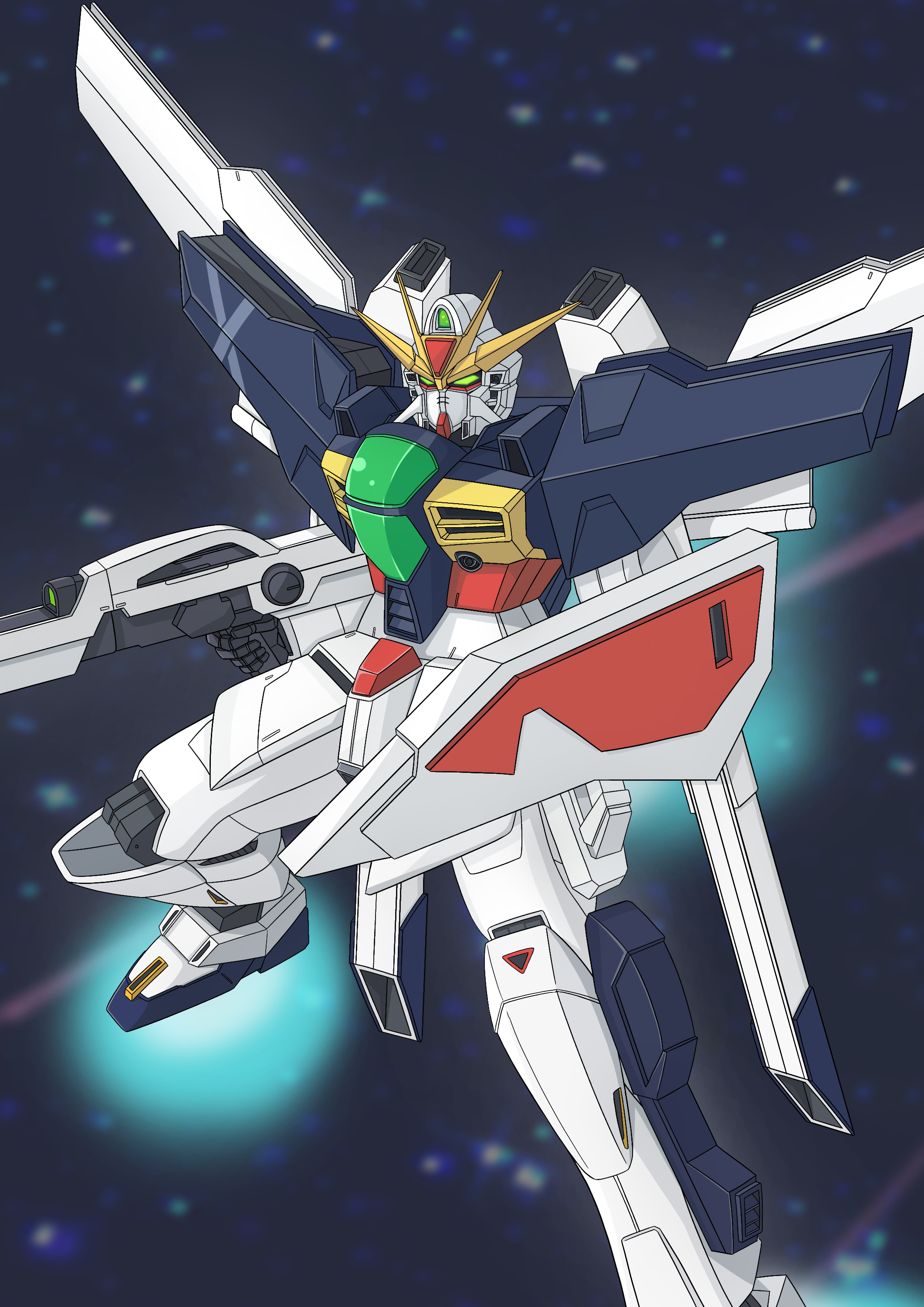 Anime 2121x3000 anime mechs Gundam After War Gundam X Super Robot Taisen Gundam Double X artwork digital art fan art