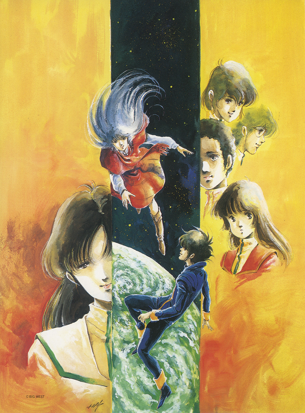Anime 1000x1356 Macross poster movie poster Hikaru Ichijyo lynn Minmay illustration Idol