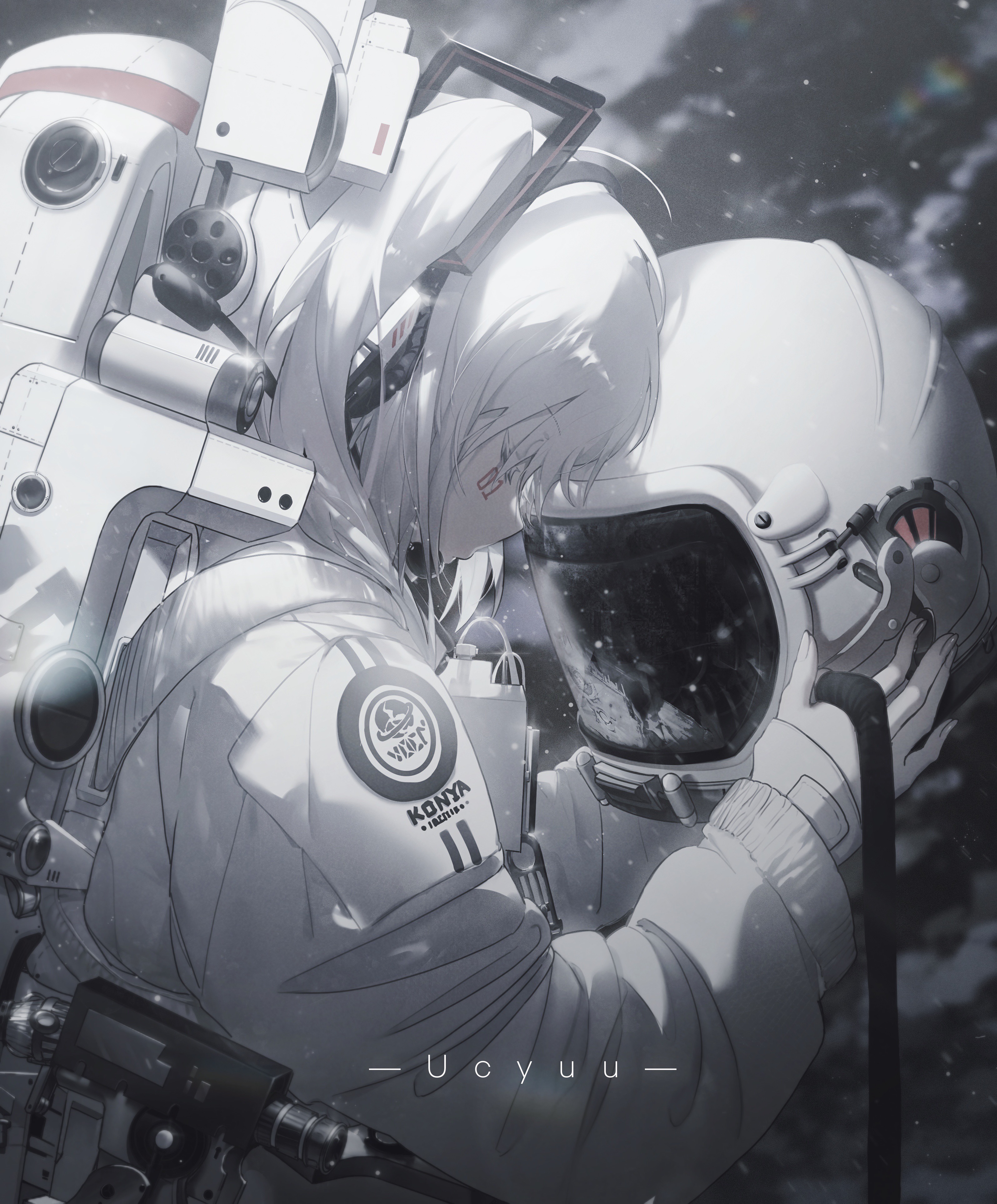 Anime 3191x3855 anime anime girls spacesuit astronaut Hatsune Miku Vocaloid KonYa666