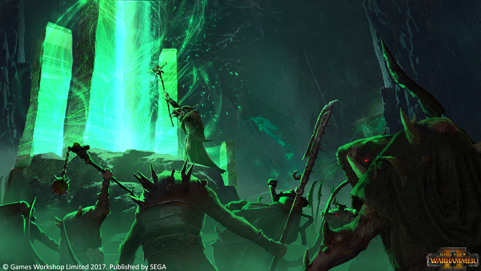 General 1600x900 Warhammer Warhammer Fantasy Skaven rats medieval magic red eyes green creature digital art