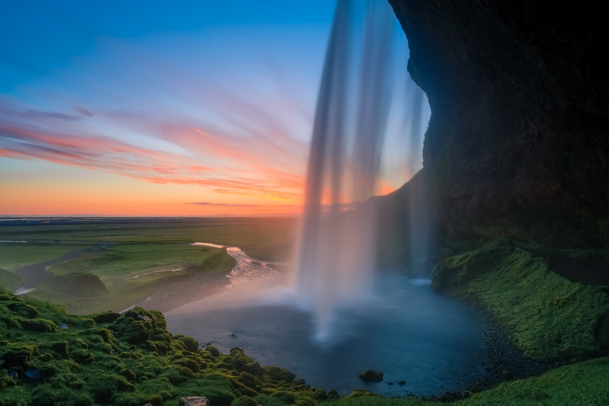 General 2048x1365 Iceland nature sky waterfall water landscape 500px long exposure
