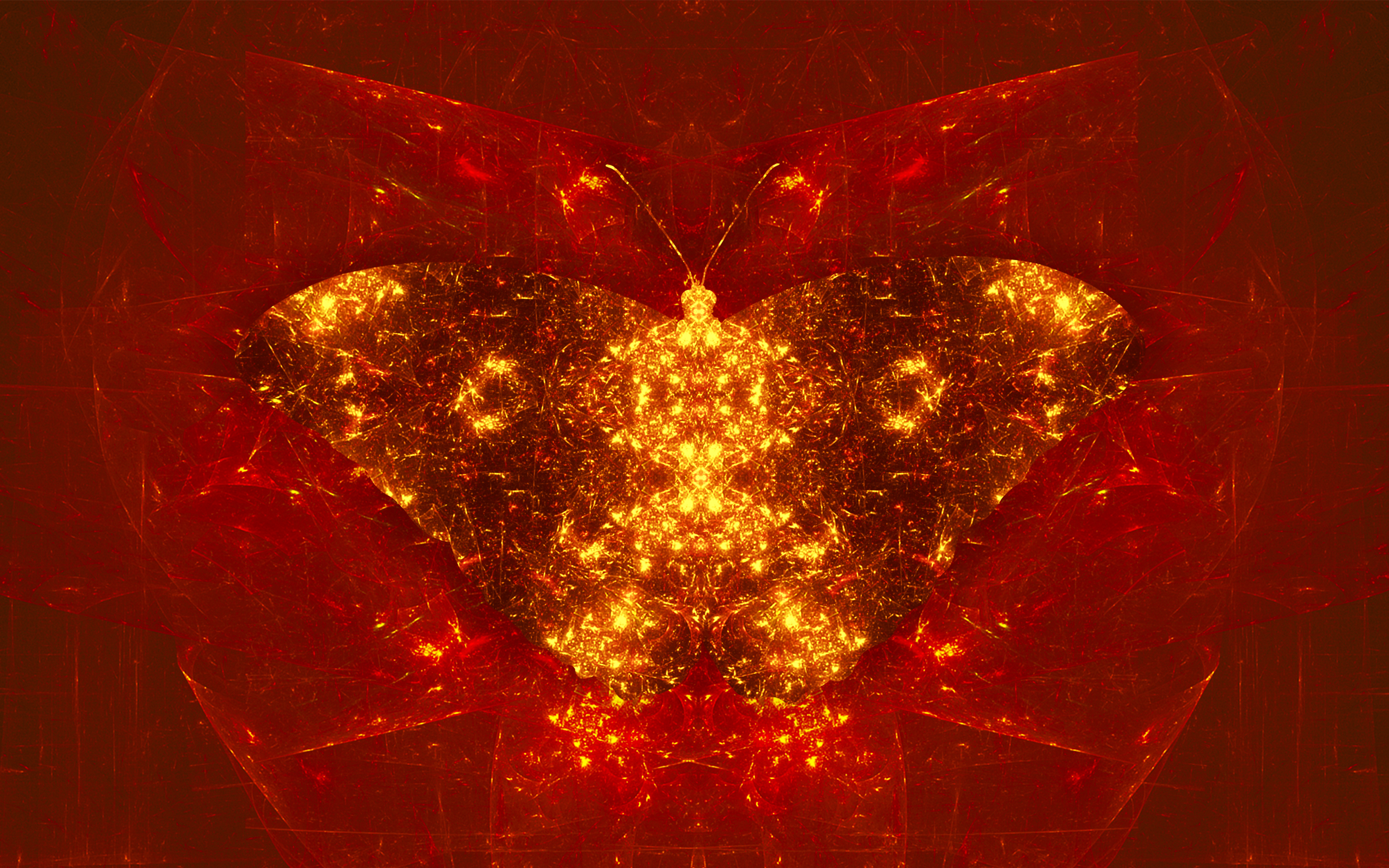 General 3072x1920 fractal butterfly symmetry mirrored