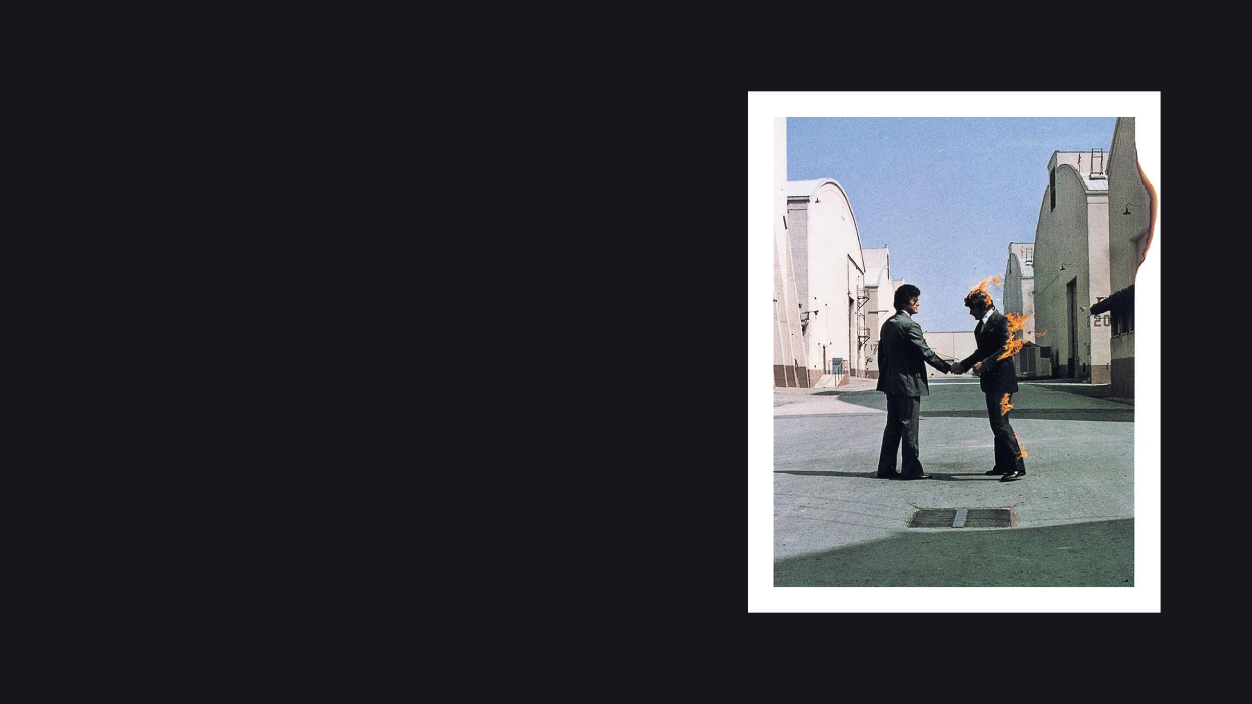 General 2560x1440 black background Pink Floyd wish you were here album covers cover art band