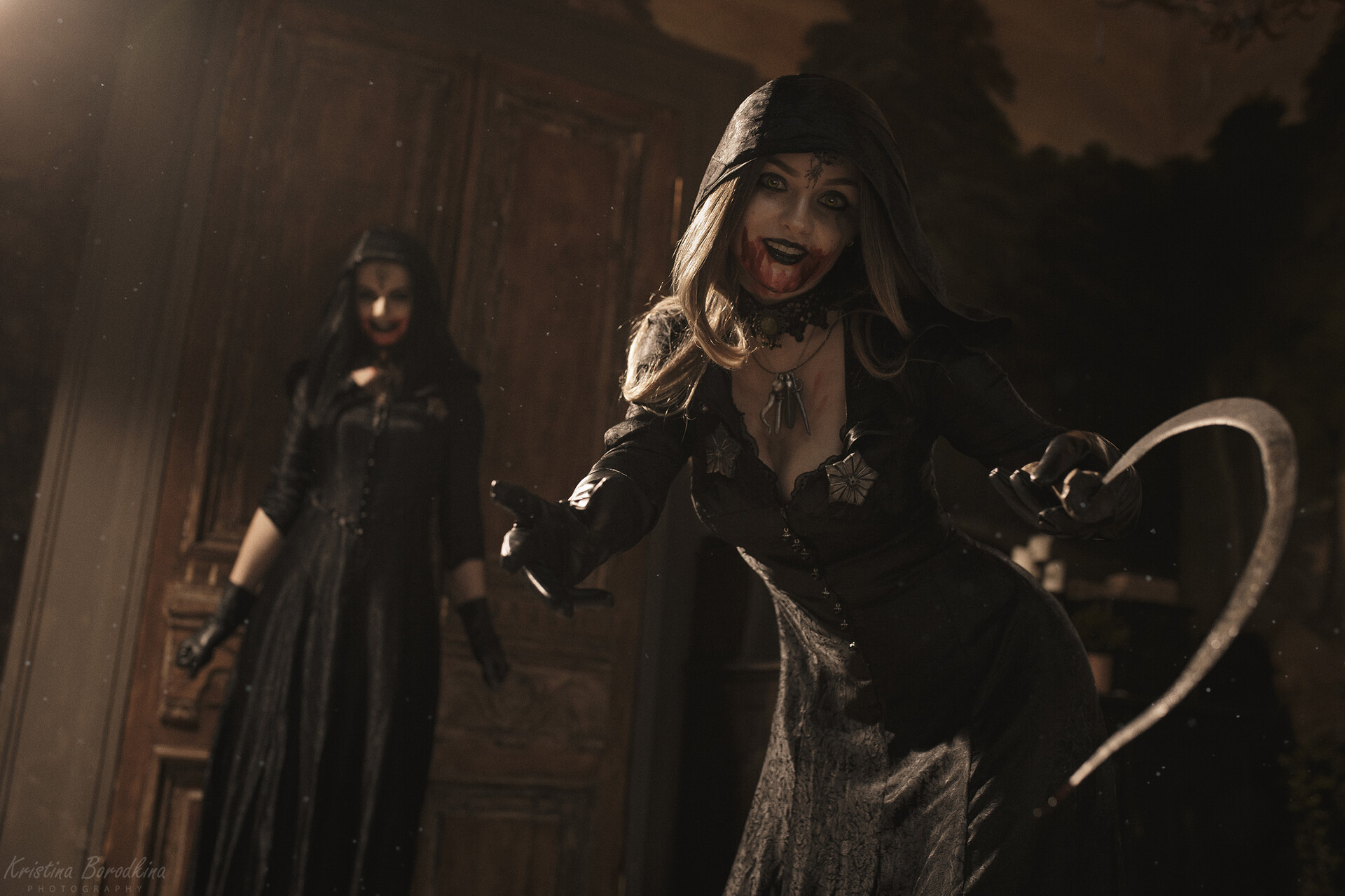 People 1920x1280 Resident Evil 8: Village women cosplay vampires blood sickle dark long hair