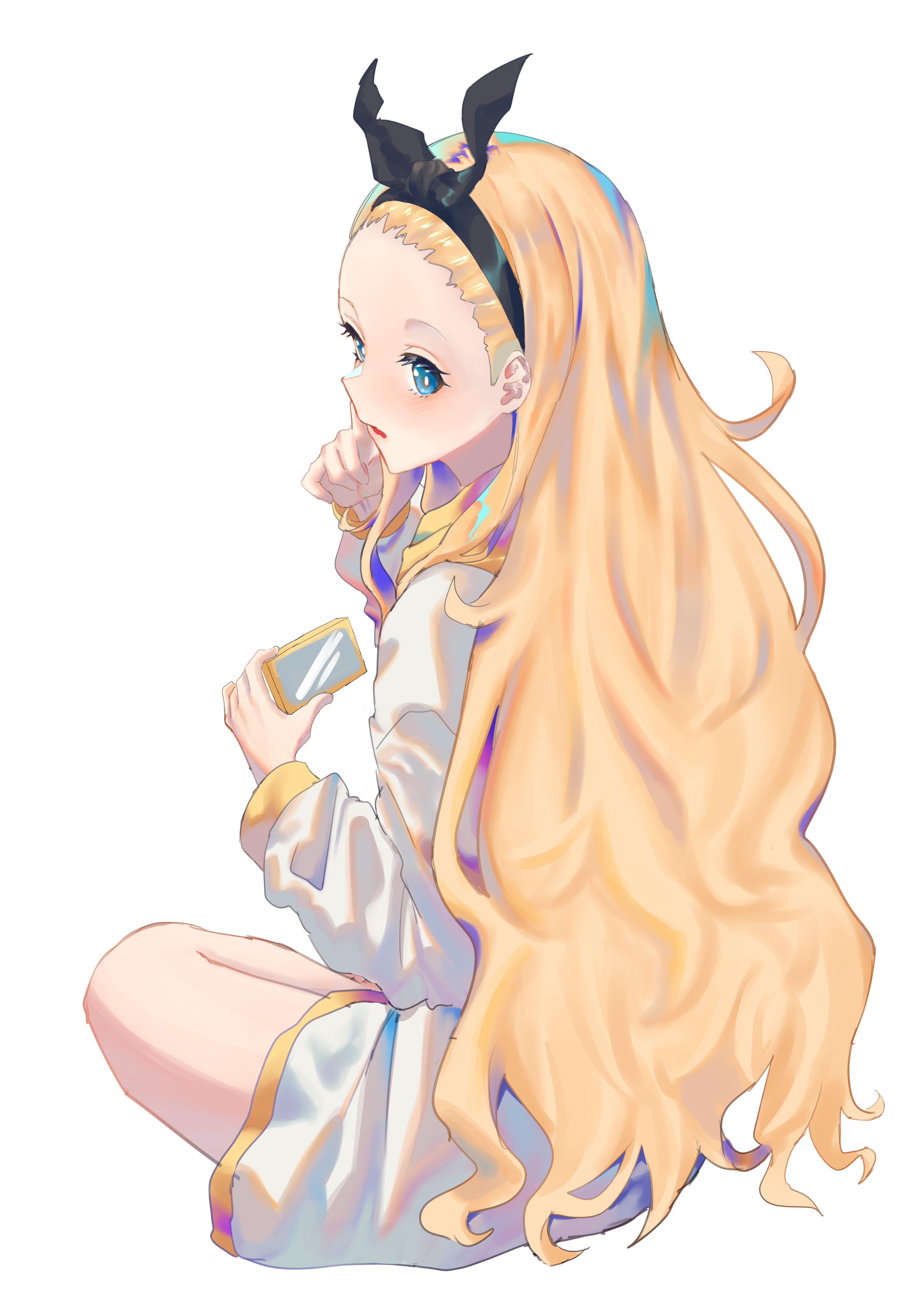 Anime 3500x5000 anime anime girls Lycoris Recoil Kurumi (Lycoris Recoil) long hair blonde solo artwork digital art fan art