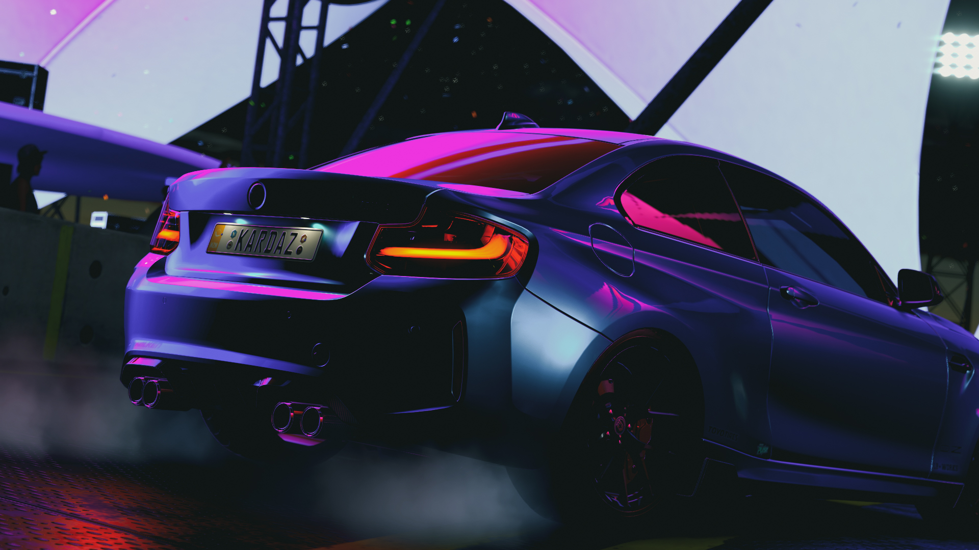 General 1920x1080 Forza Horizon 3 screen shot PC gaming BMW BMW 2 Series car PlaygroundGames German cars video games rear view licence plates taillights video game art CGI