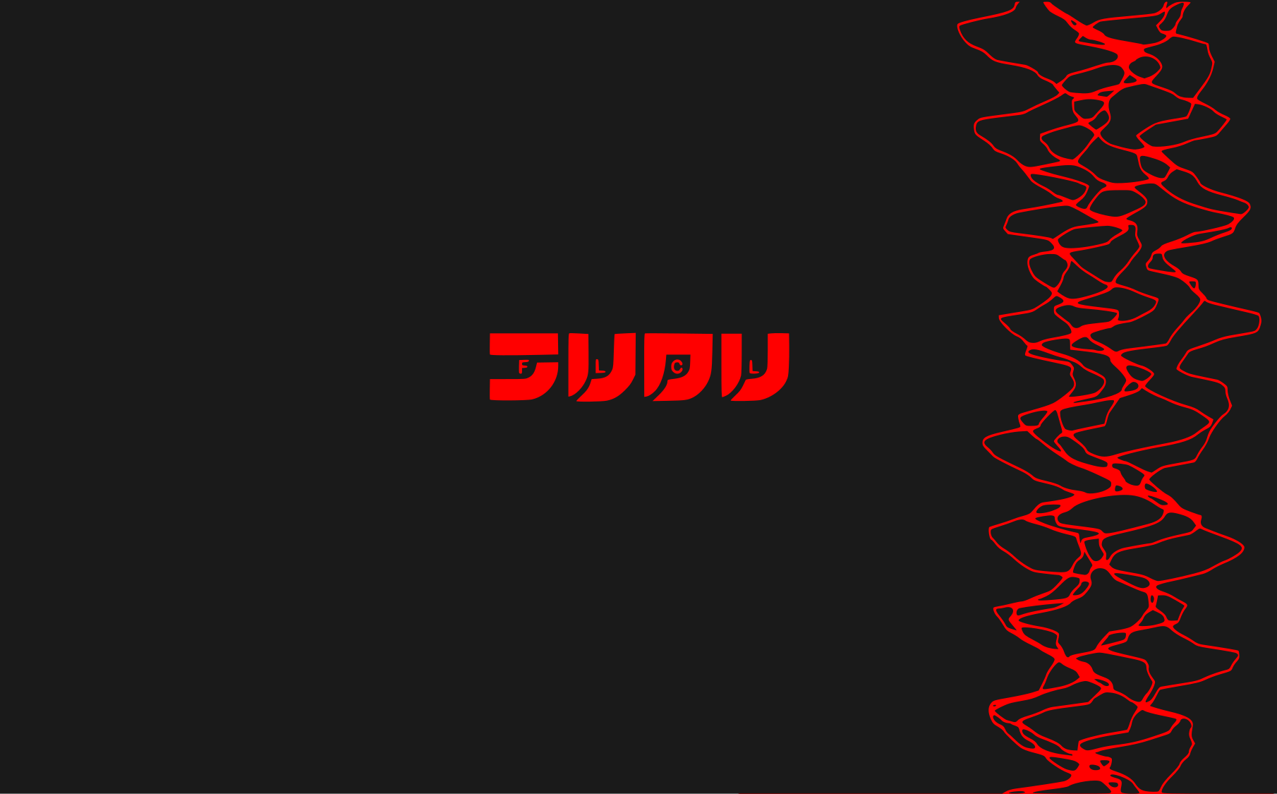 Anime 1810x1125 FLCL anime black background text red
