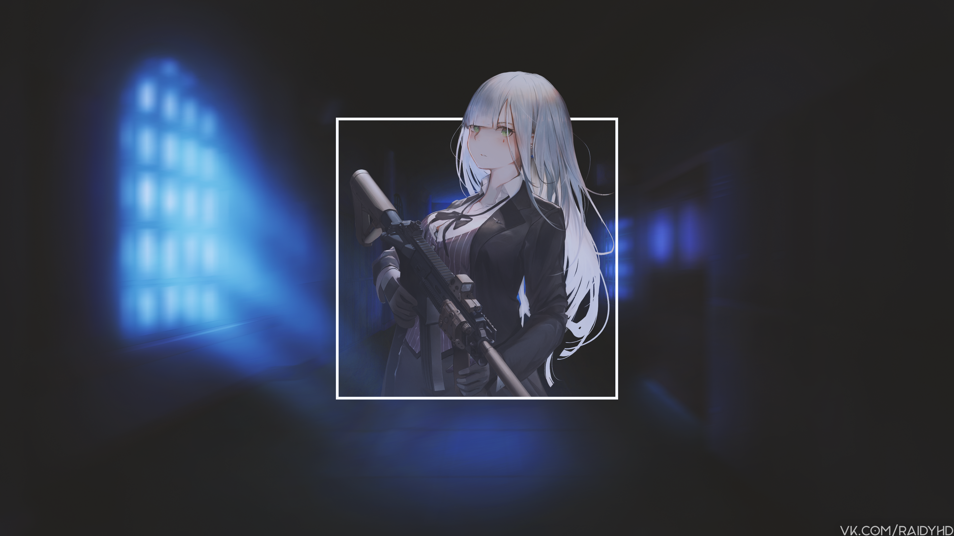 Anime 3840x2160 anime anime girls picture-in-picture Girls Frontline HK 416 (gun) HK416 (Girls Frontline)