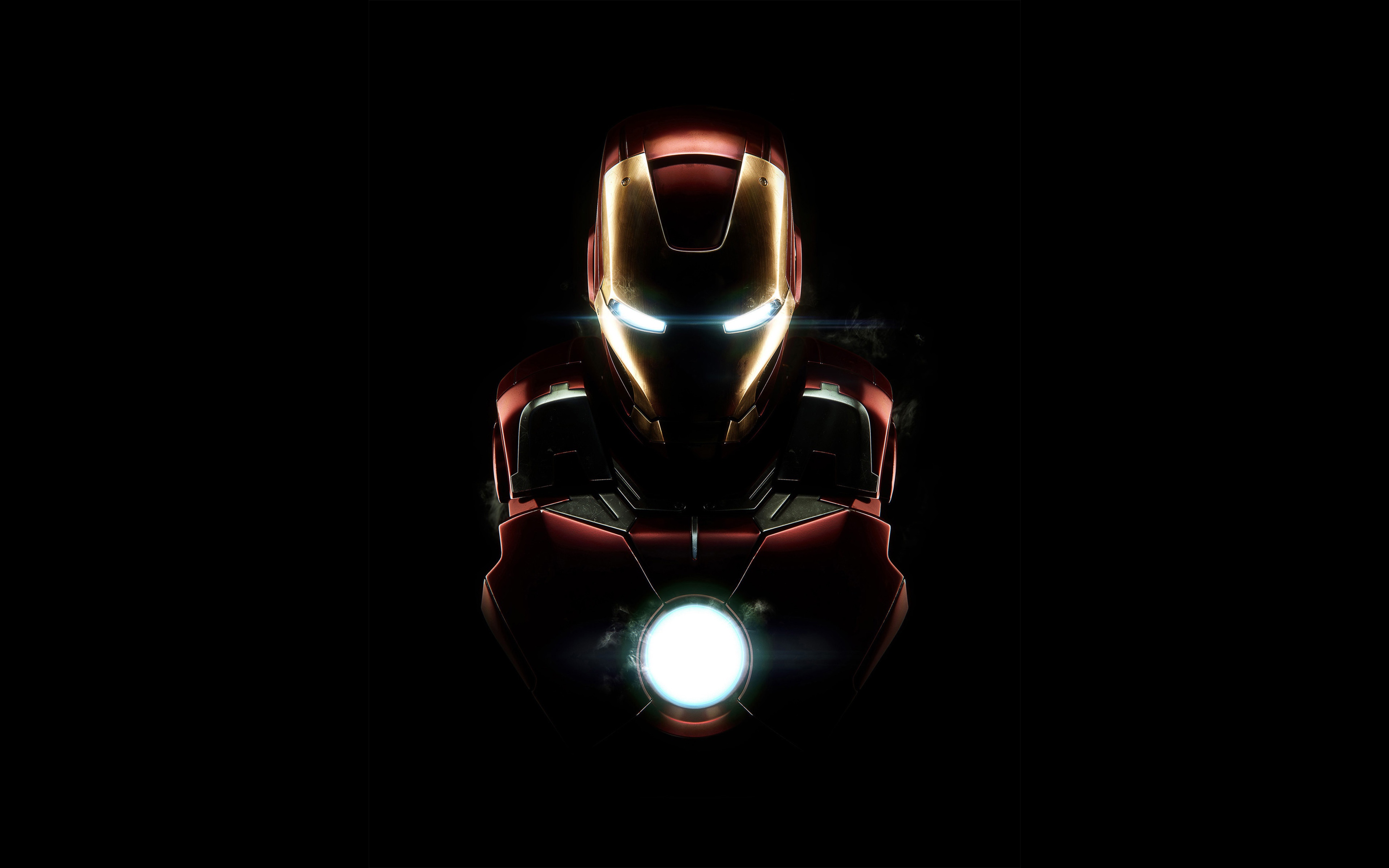 General 3840x2400 dark Iron Man Marvel Cinematic Universe simple background frontal view superhero Marvel Comics