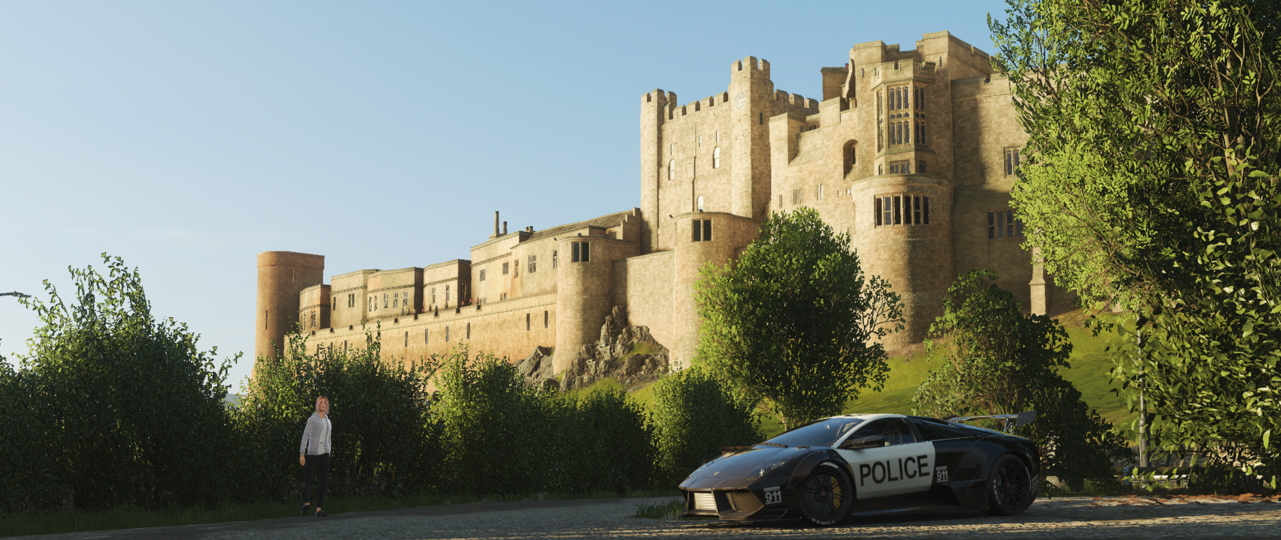 General 2560x1080 car video games numbers Forza Horizon 4