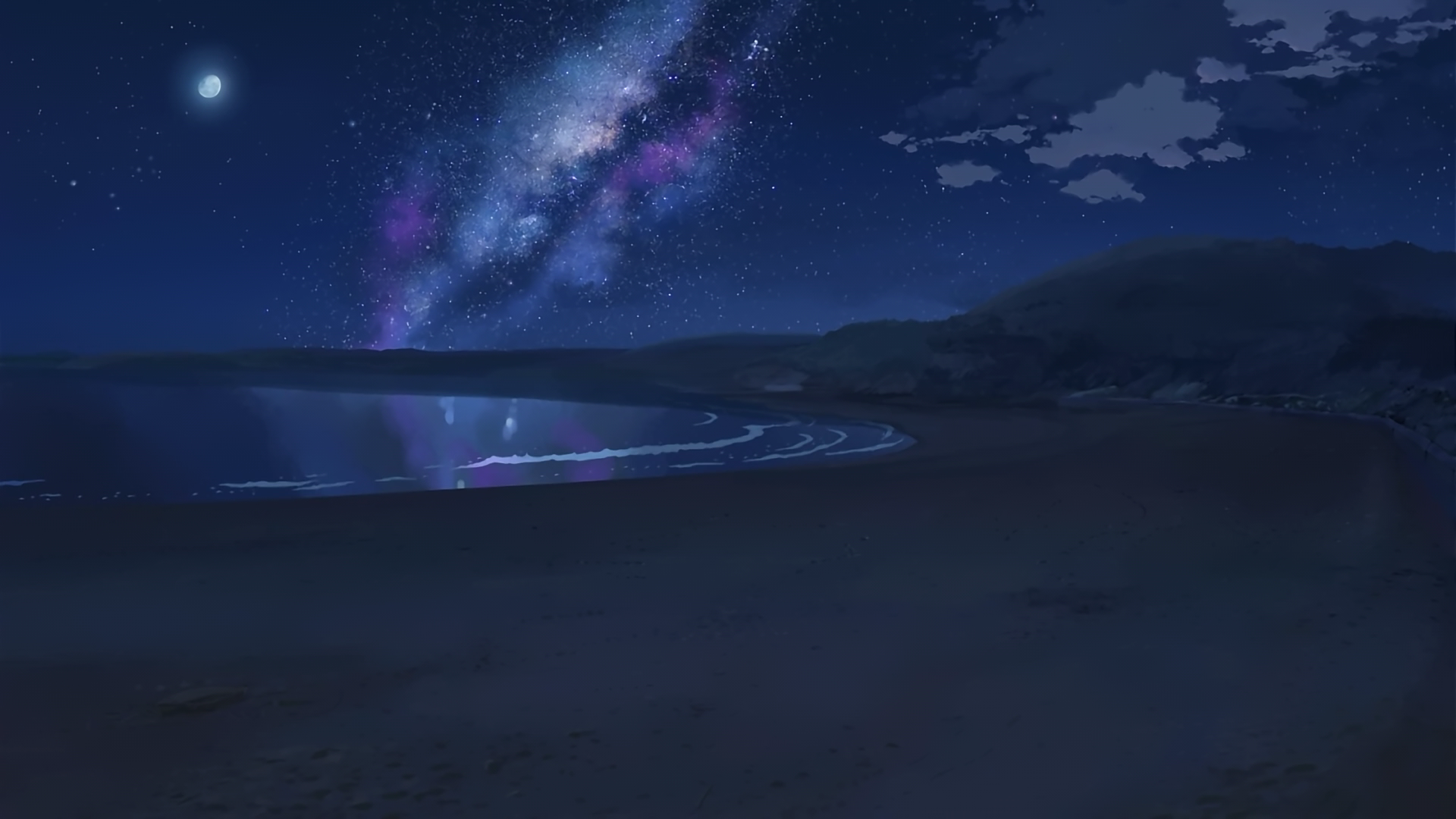 Anime 1920x1080 5 Centimeters Per Second landscape anime stars sky