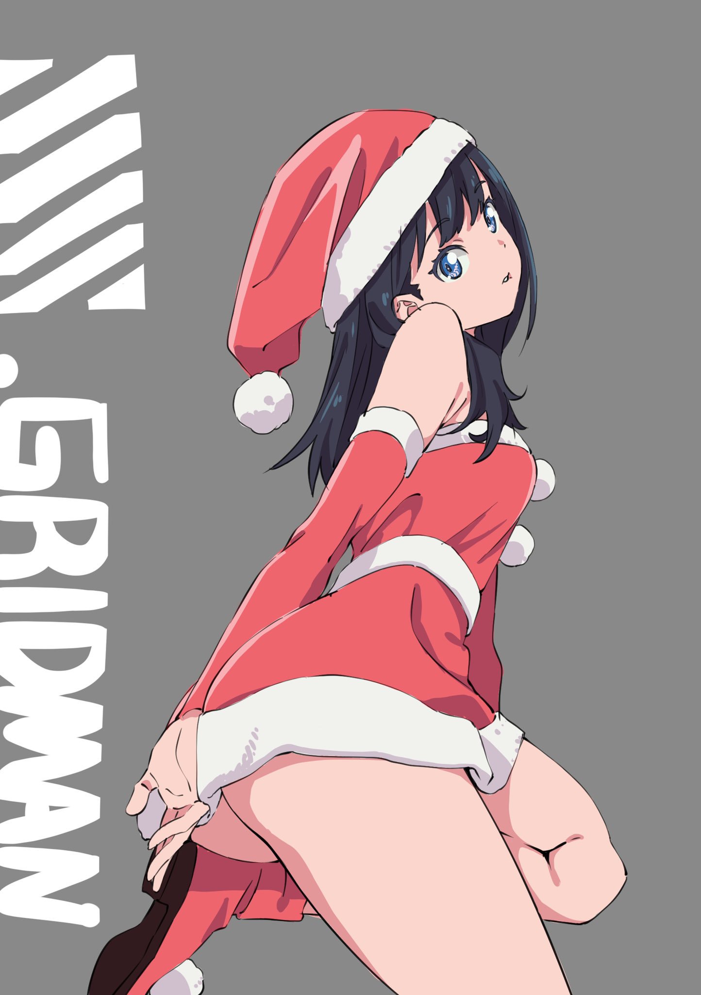 Anime 1444x2048 SSSS.GRIDMAN anime anime girls Takarada Rikka Christmas Santa girl Kengo