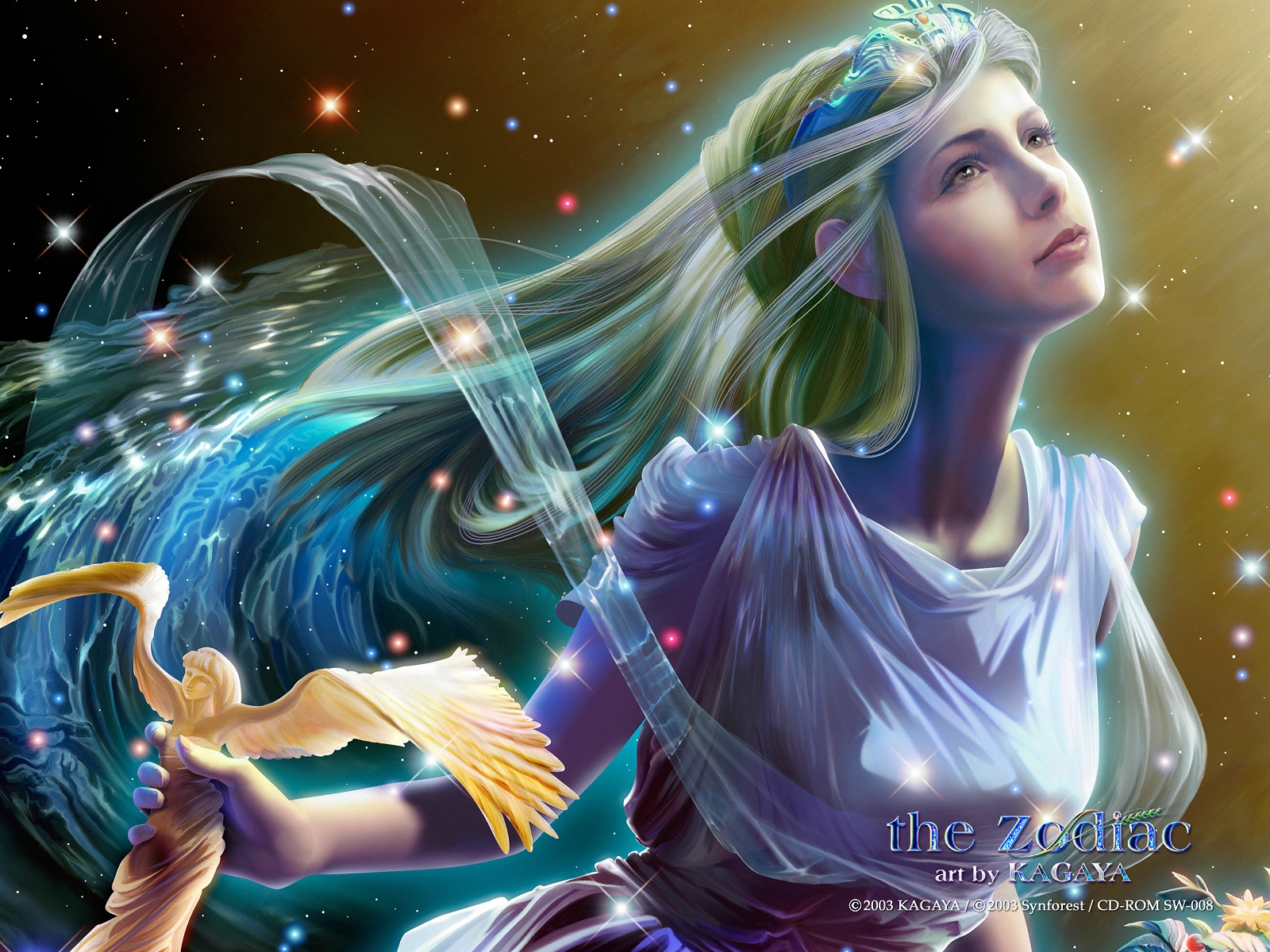 General 1600x1200 kagaya constellations 2003 (Year) fantasy art long hair fantasy girl