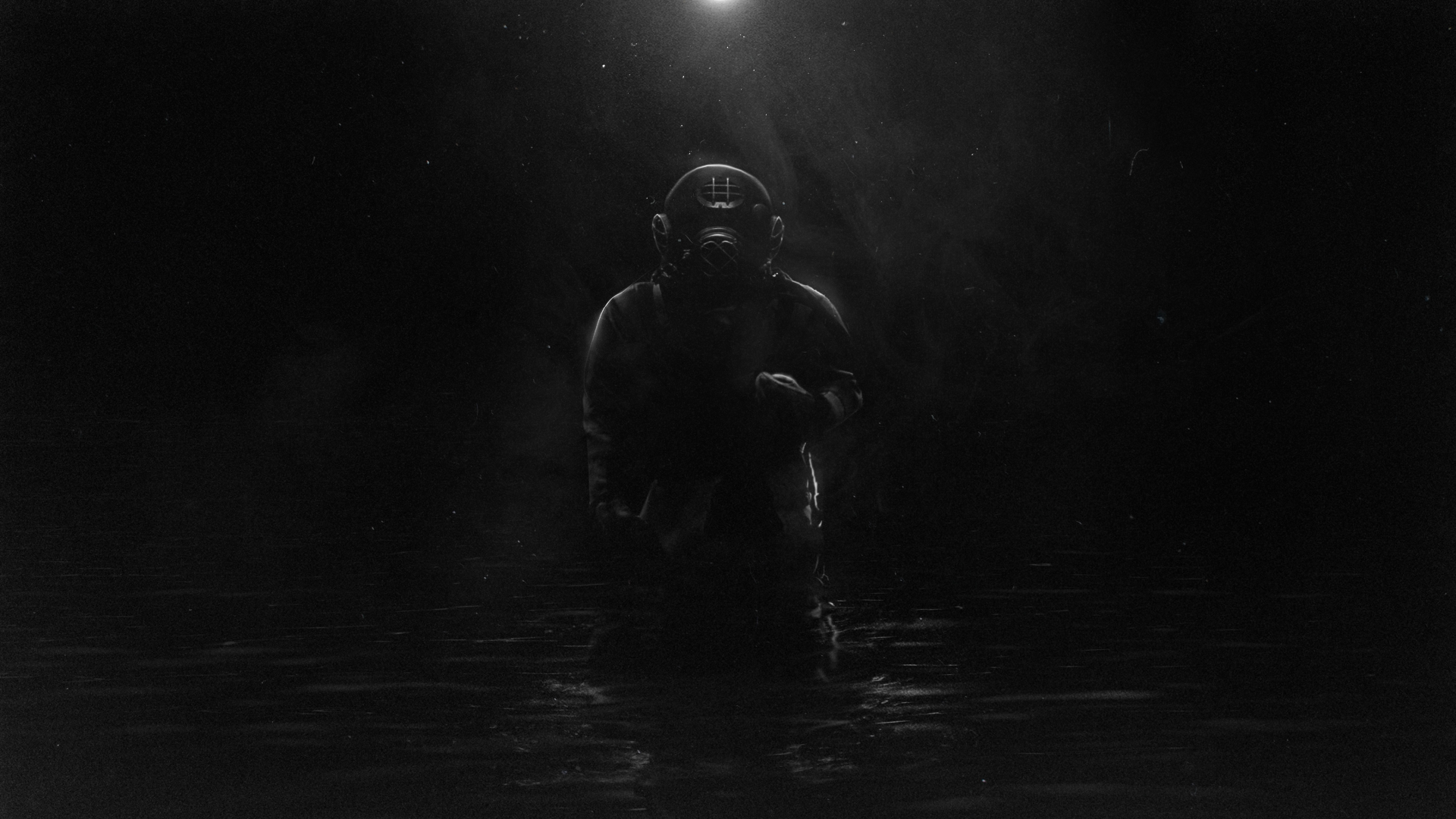 General 1920x1080 Felix Soletic monochrome dark divers diving suits underwater
