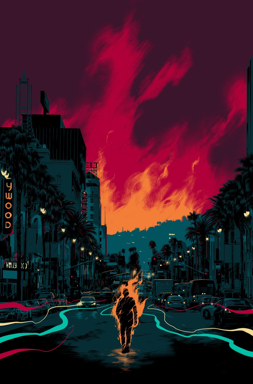 General 1000x1518 black artwork sky fire city dark Ales Kot Matt Taylor wolf comic art comics Issue One Hollywood Los Angeles California portrait display