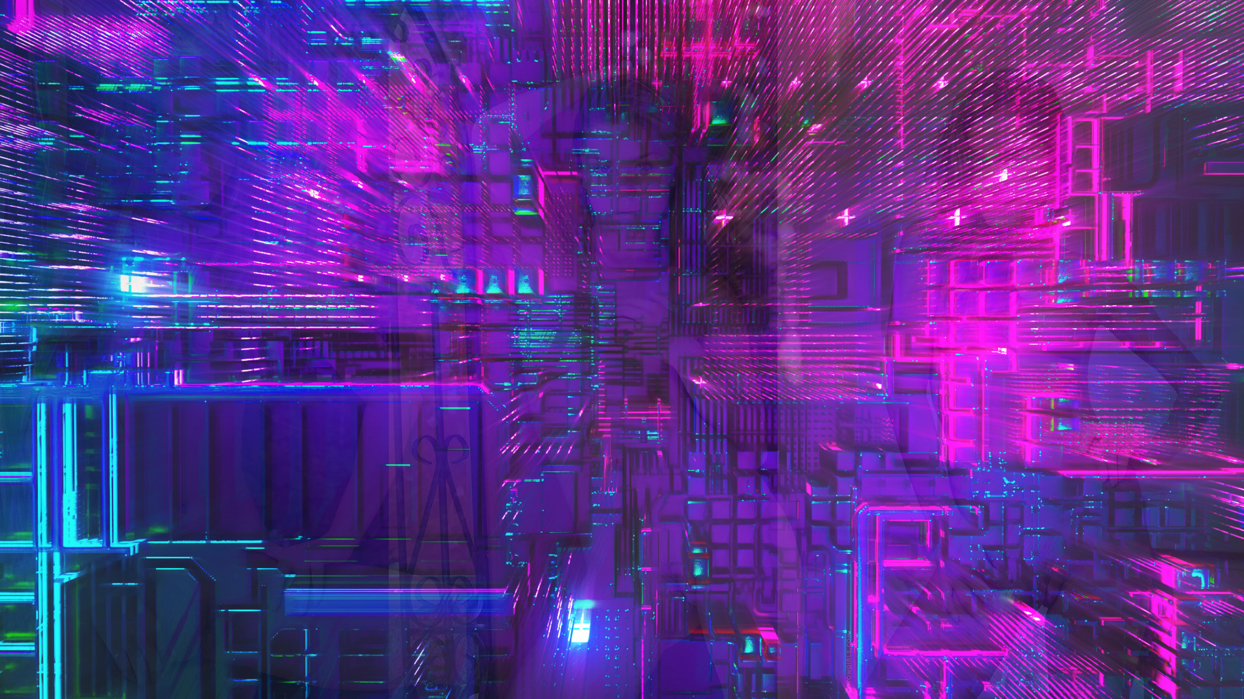 General 2560x1440 steganography circuit vaporwave neon purple blue