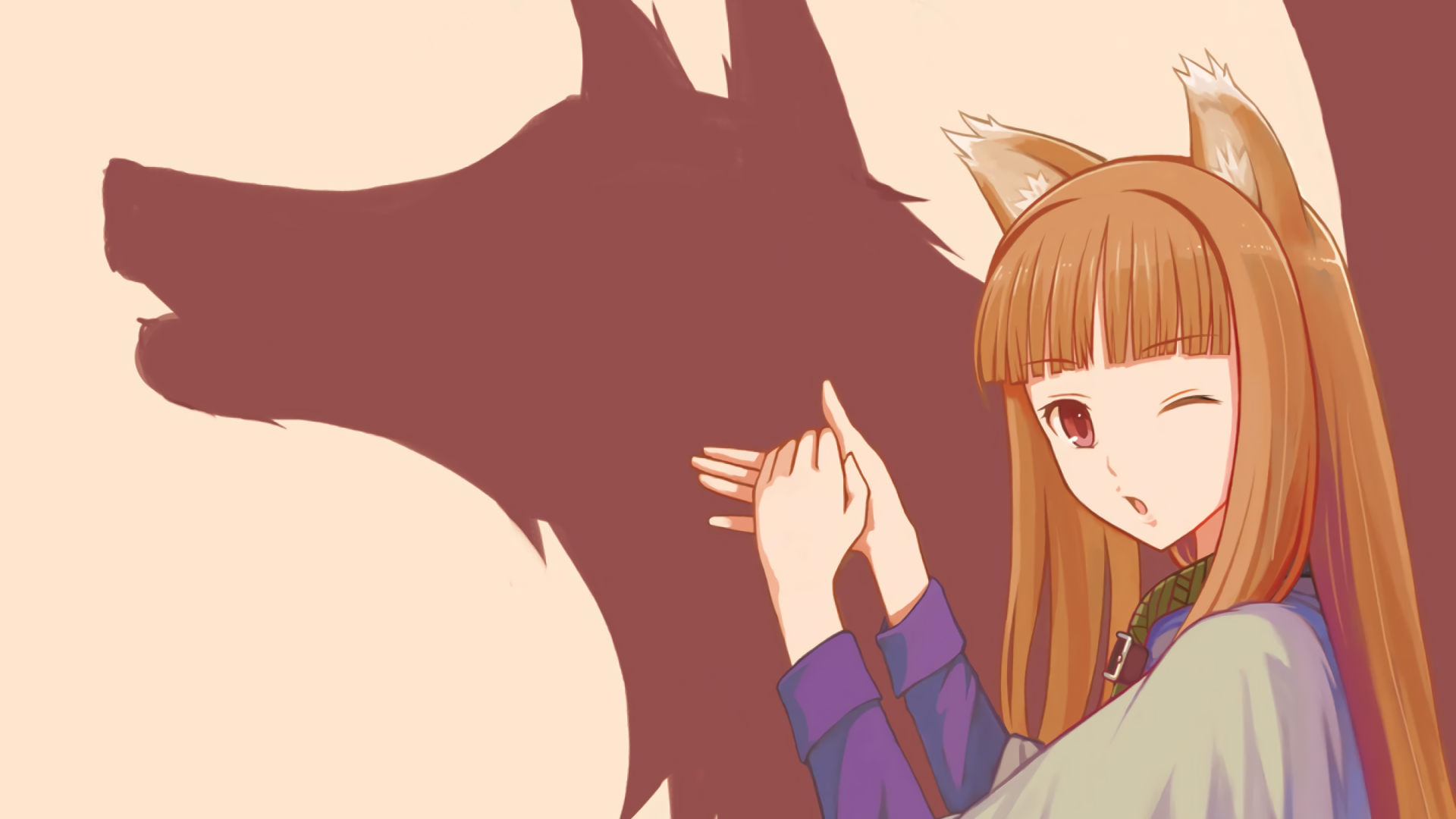 Anime 1920x1080 wolf anime Spice and Wolf Holo (Spice and Wolf) wolf girls anime girls