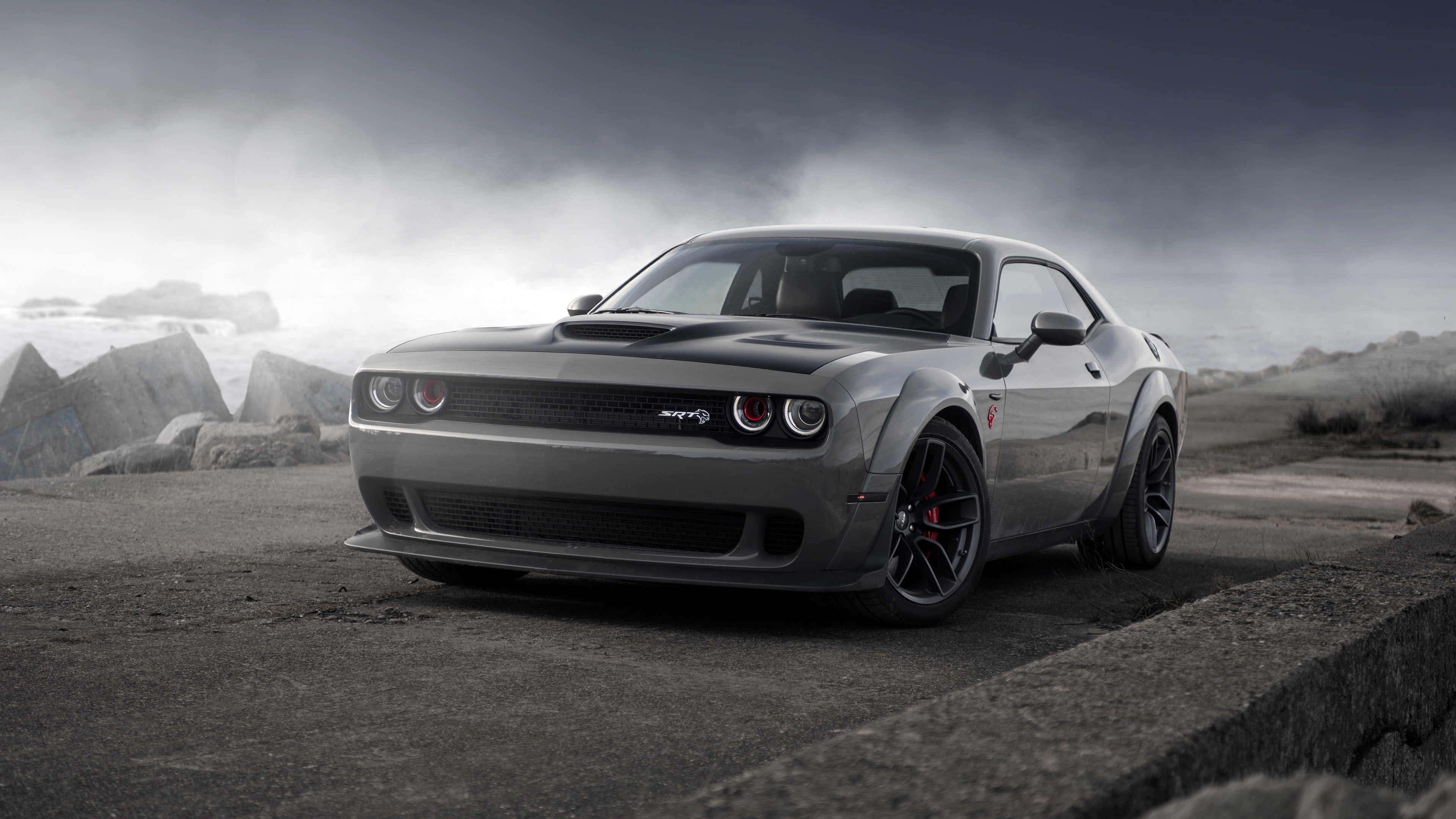 General 3840x2160 car vehicle muscle cars gray cars Dodge Dodge Challenger American cars Stellantis