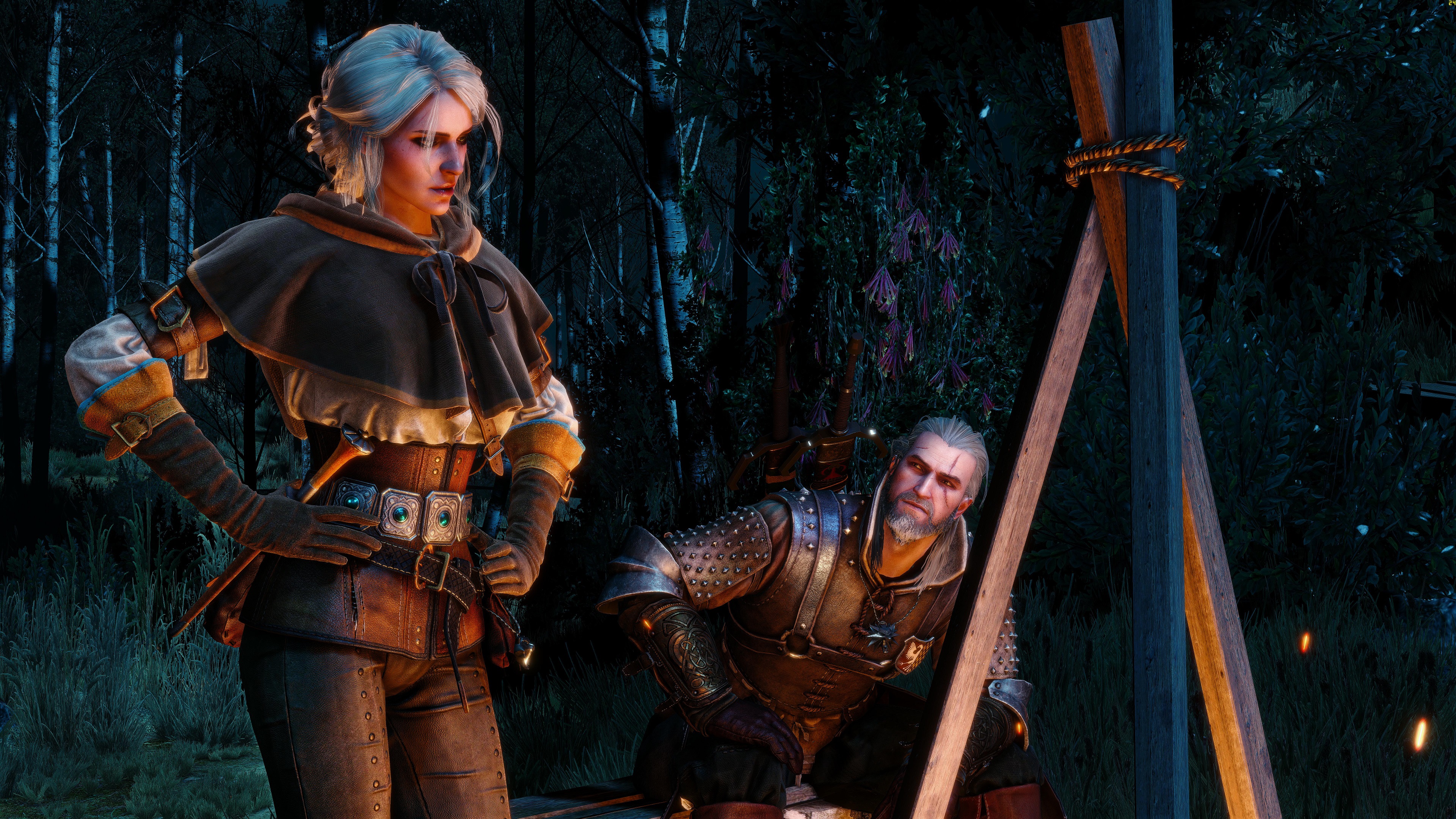 General 3840x2160 The Witcher 3: Wild Hunt The Witcher Cirilla Fiona Elen Riannon Geralt of Rivia video games video game characters