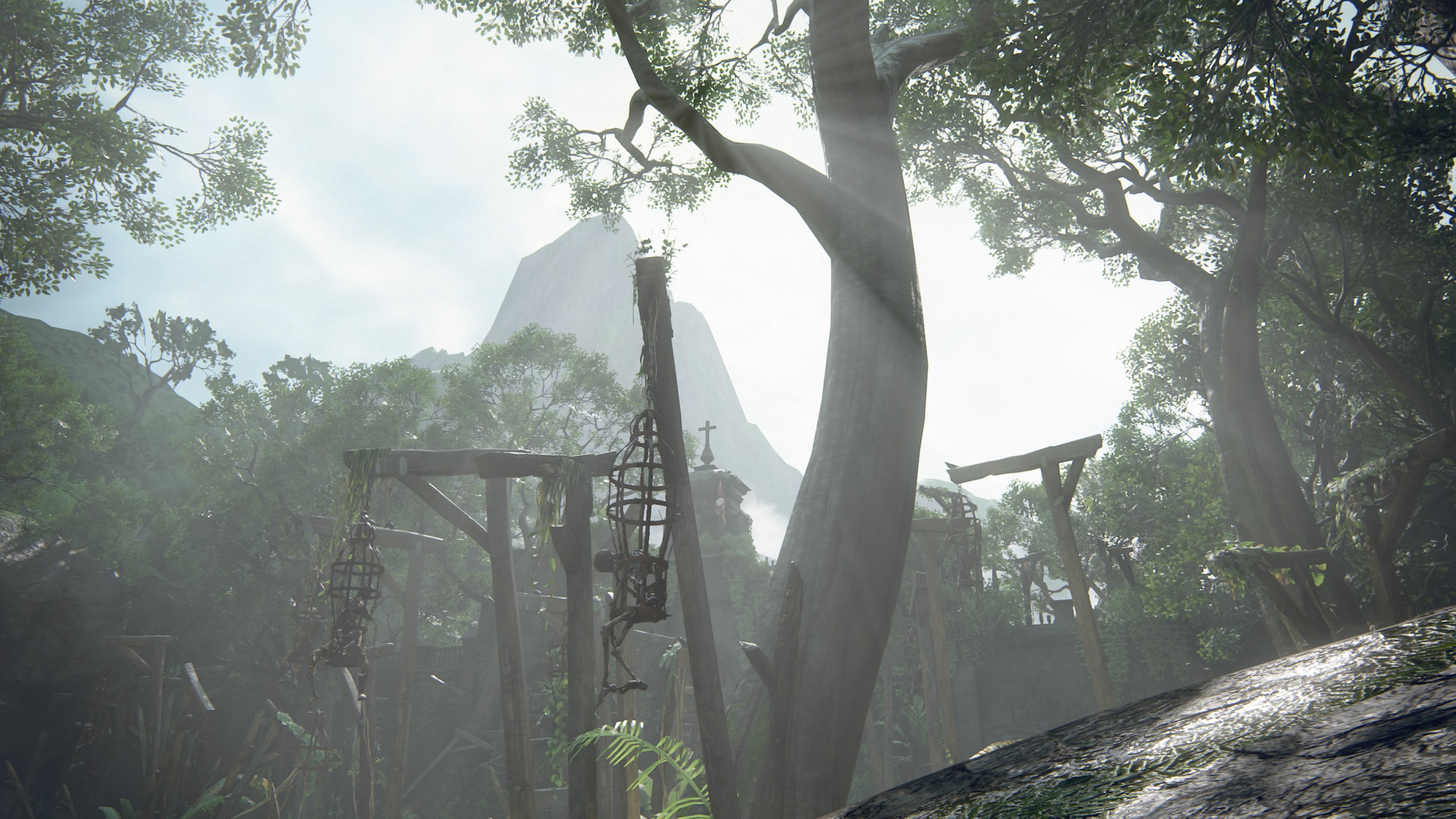 General 3840x2160 Uncharted 4: A Thief's End trees mountains nature daylight birds cross uncharted  Naughty Dog